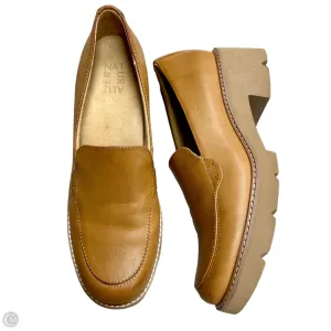 Classic Booties Comfort Padding Shoes Heels Block By Naturalizer In Brown, Size: 9