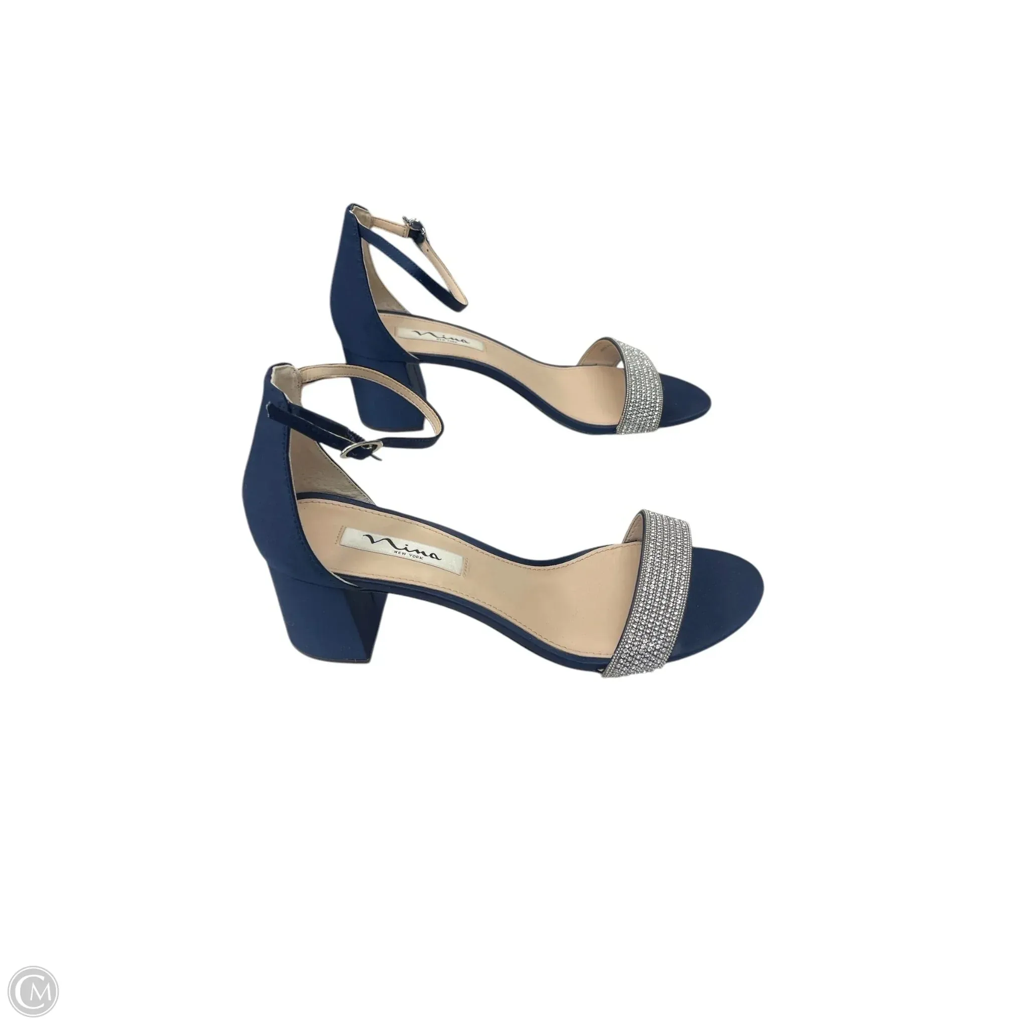 Shoes Heels Block By Nina In Blue, Size: 8.5 Occasion Footwear Comfortable Footwear