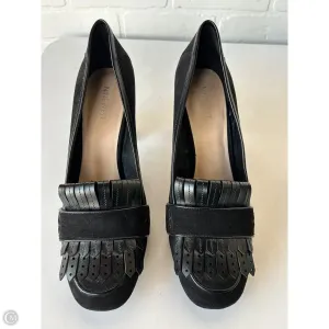 Laser cut Shoes Heels Block By Nine West In Black, Size: 10