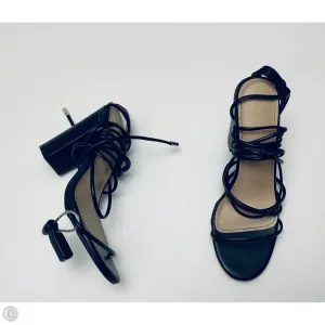 Shoes Heels Block By Pretty Little Thing In Black, Size: 6 Timeless Vibe Silky Detail
