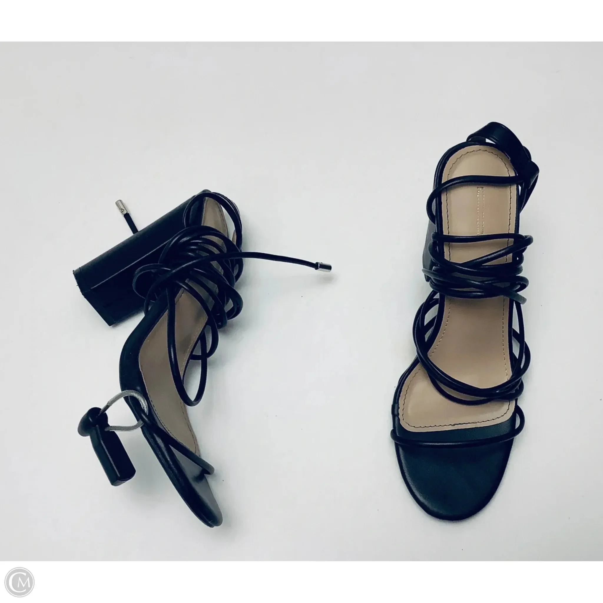 Shoes Heels Block By Pretty Little Thing In Black, Size: 6 Timeless Vibe Silky Detail