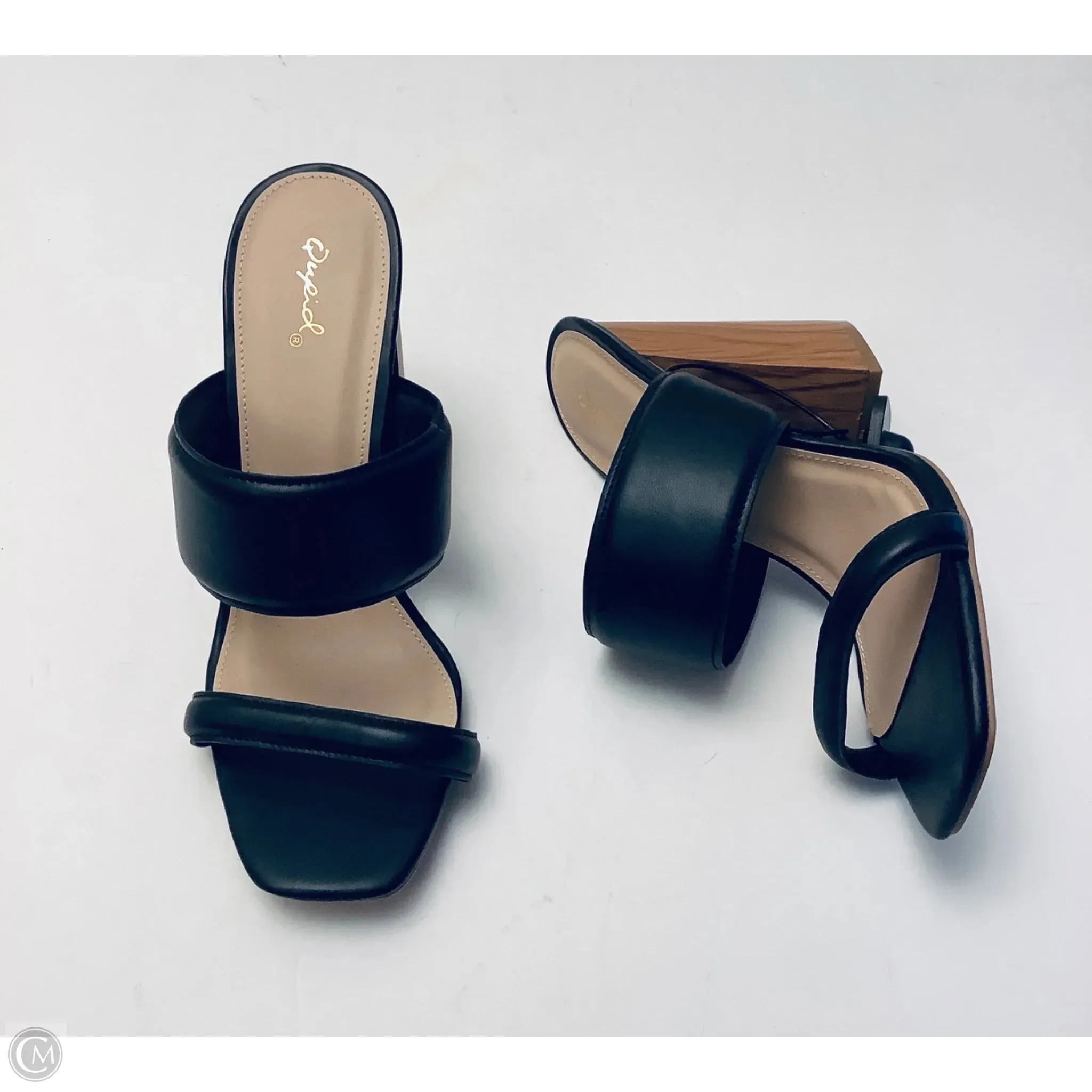 Shoes Heels Block By Qupid In Black, Size: 10 Sleek Style Glam shoes