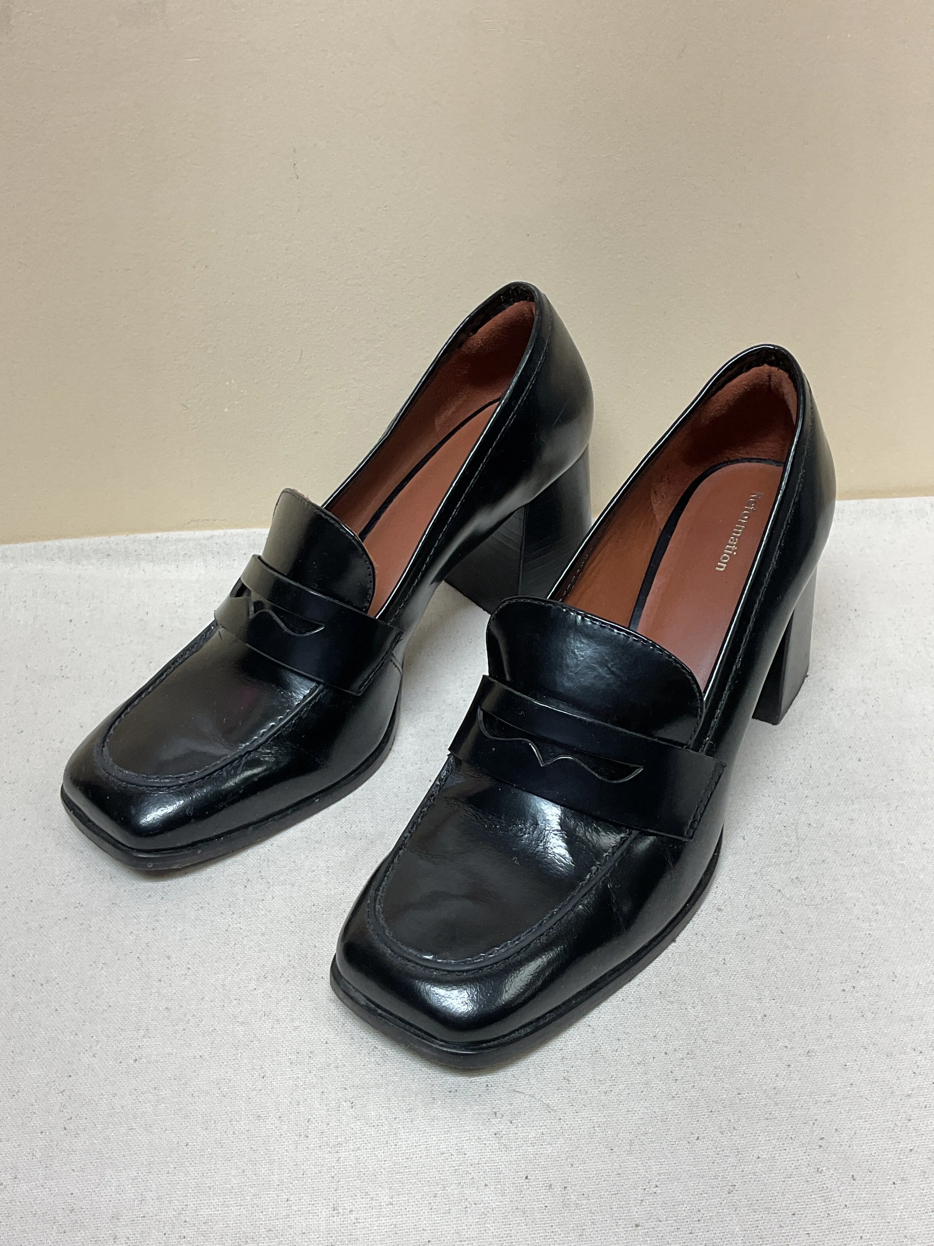 Shoes Heels Block By Reformation In Black, Size:9 Clean Finish
