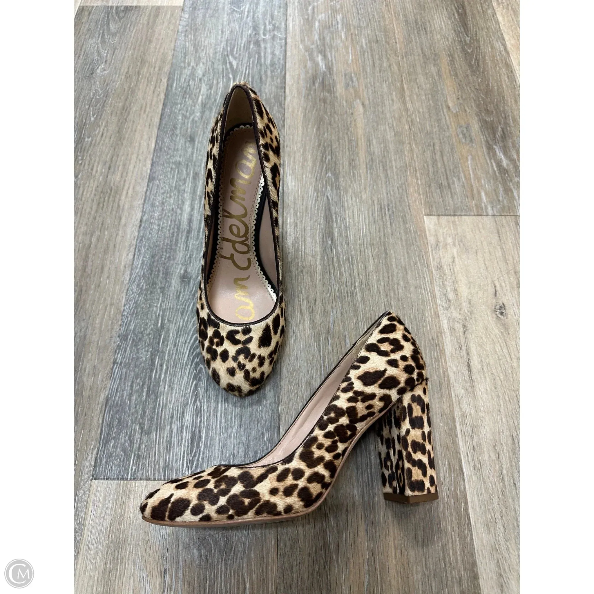 mesh construction Metallic Evening Shoes Shoes Heels Block By Sam Edelman In Animal Print, Size: 6.5