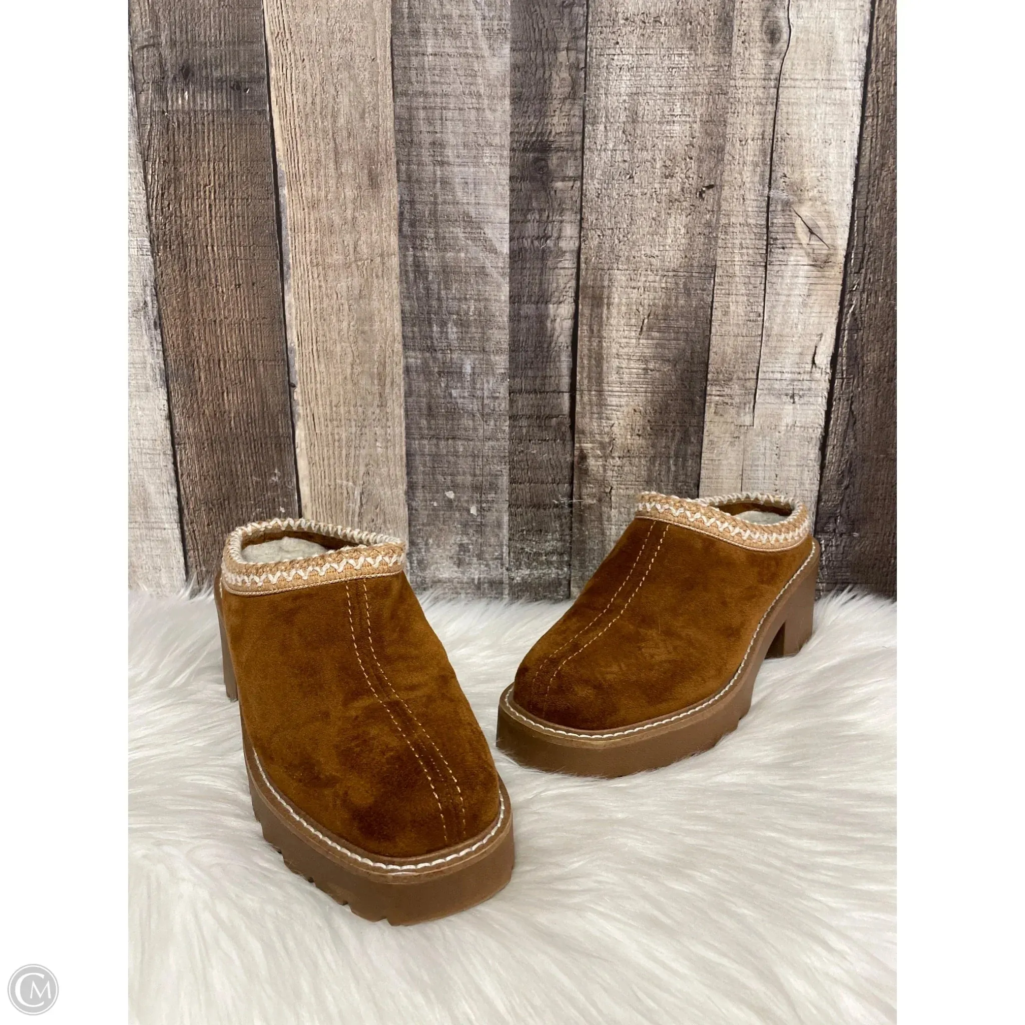 Creative Spirit Indoor Shoes Heels Block By Steve Madden In Brown, Size: 6.5