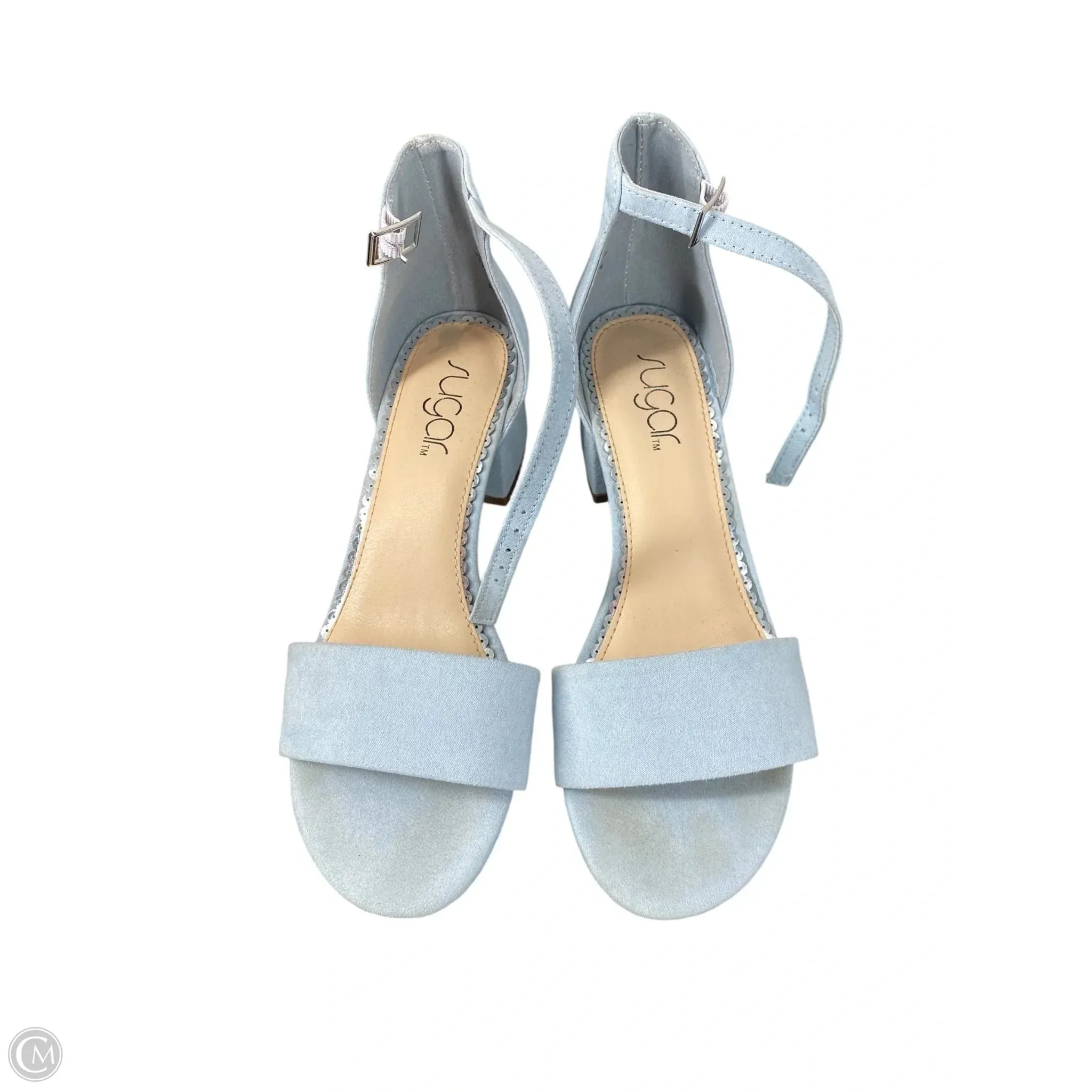 Dressy Stilettos Shoes Heels Block By Sugar In Blue, Size: 7
