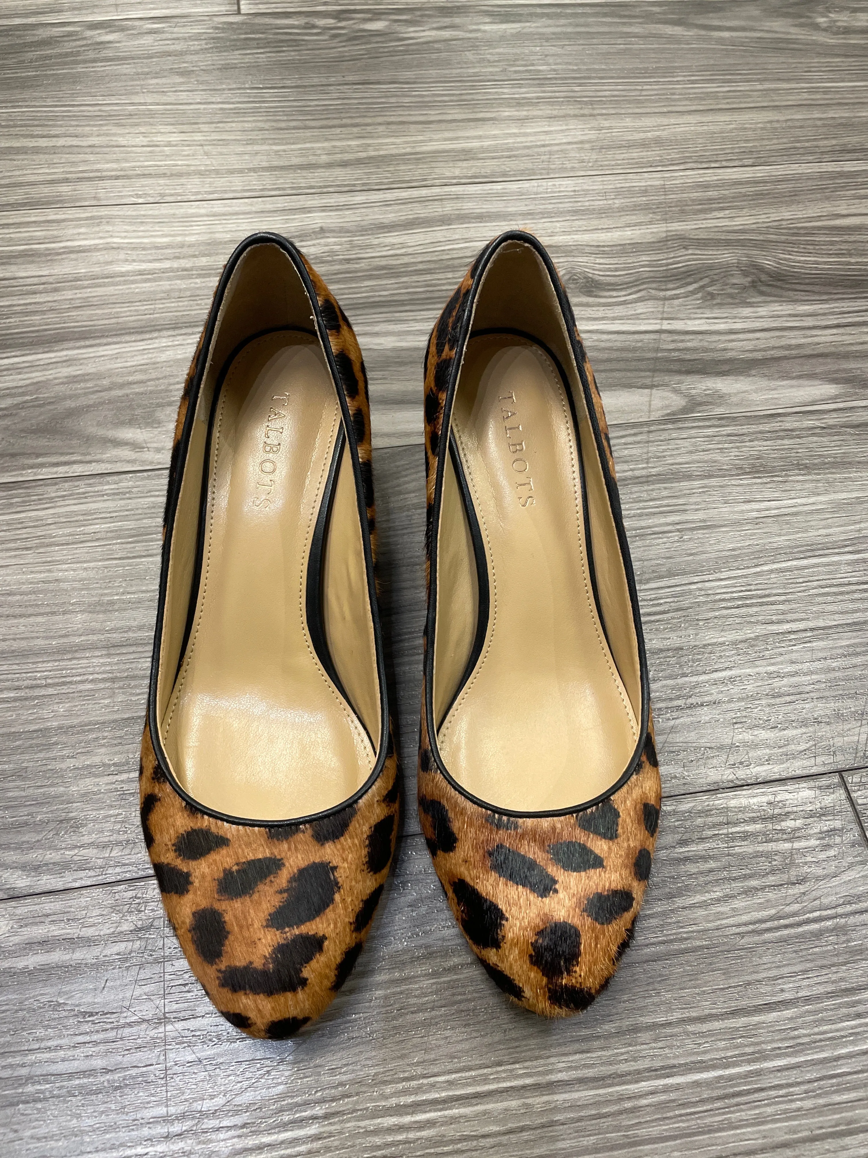 City Cool Heeled Booties Shoes Heels Block By Talbots In Animal Print, Size: 8.5