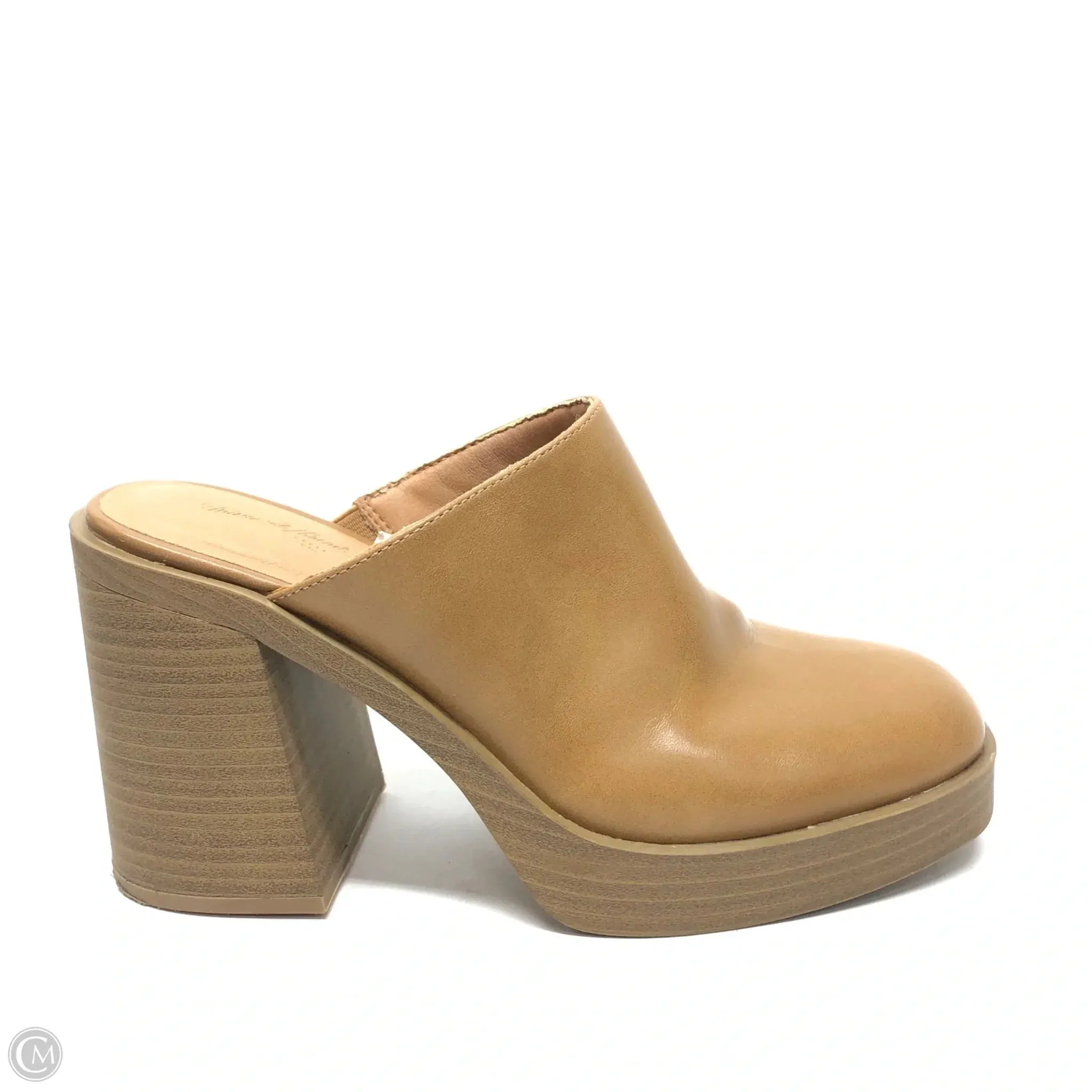 Velvet Wedding Heels Shoes Heels Block By Universal Thread In Beige, Size: 7