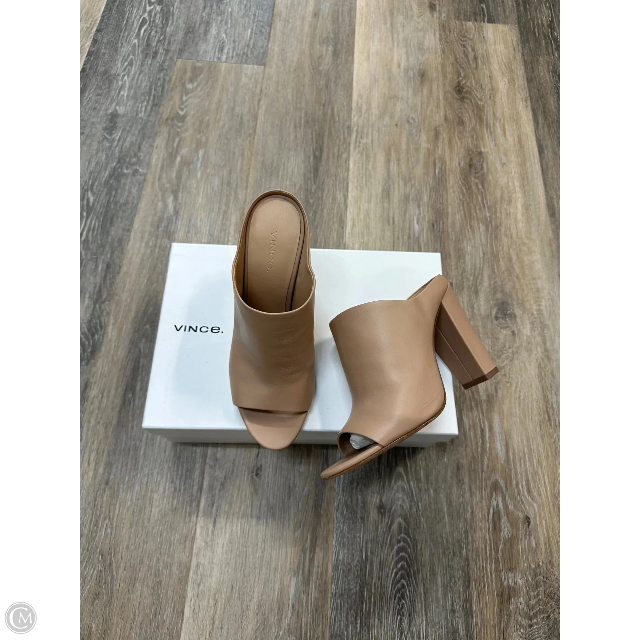 Refined Edge Classic Sandals Shoes Heels Block By Vince In Tan, Size: 8