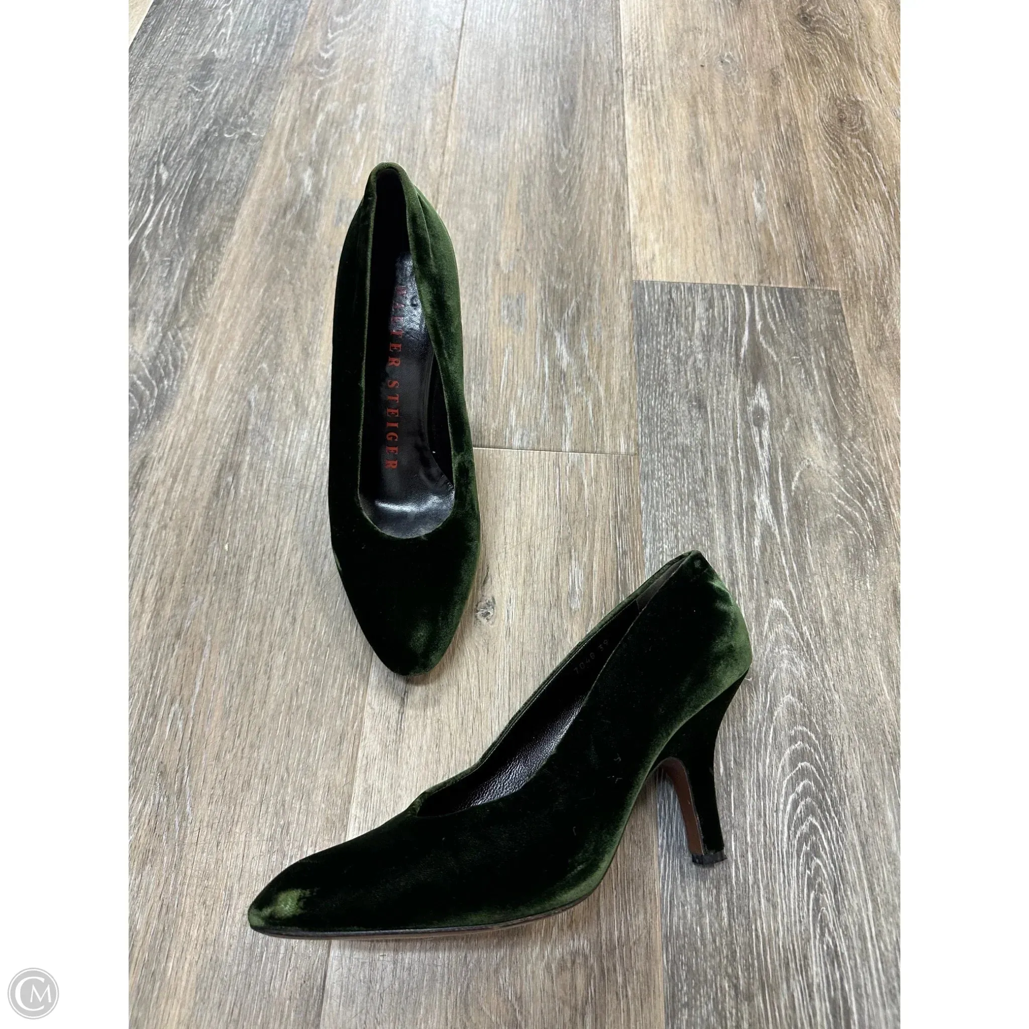 Shoes Heels Block By Walter Steiger In Green, Size: 8.5 Stable base Retro Sandals