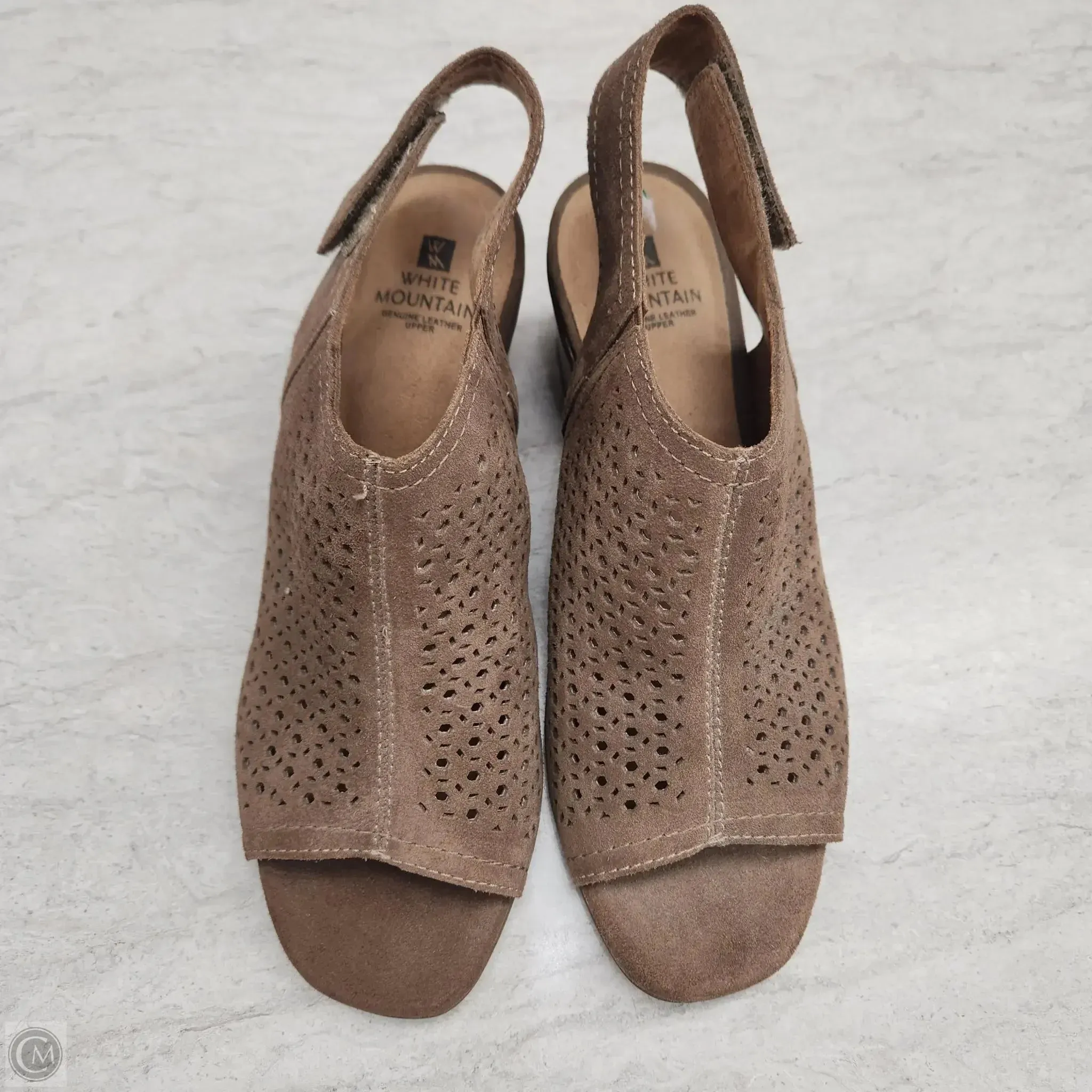 Dress Shoes Luxury Design Shoes Heels Block By White Mountain In Taupe, Size: 8