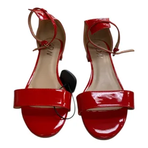 Shoes Heels Block By YDN In Red, Size:10 Footwear Style Open Toe Heels