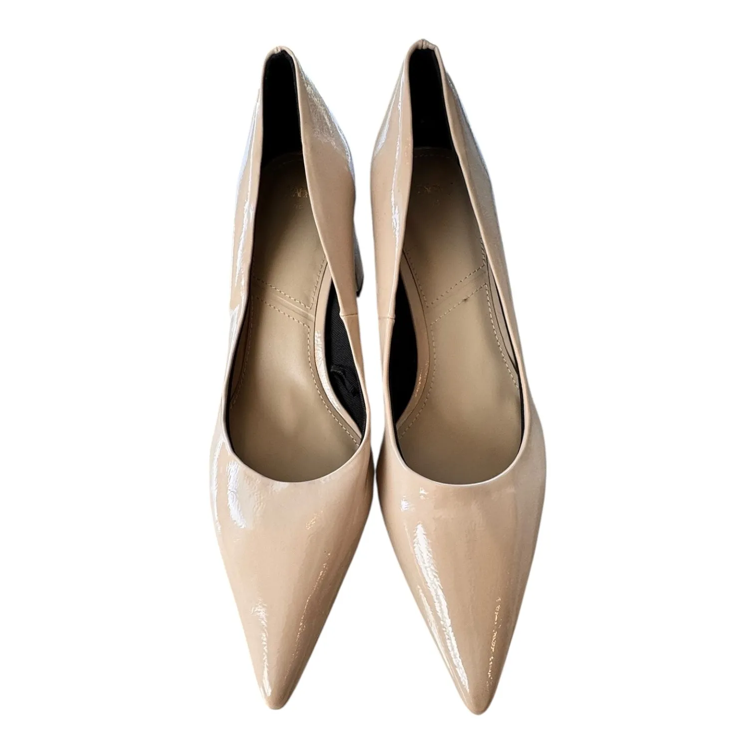 Vogue Inspired Daytime Heels Shoes Heels Block By Zara In Cream, Size:8.5