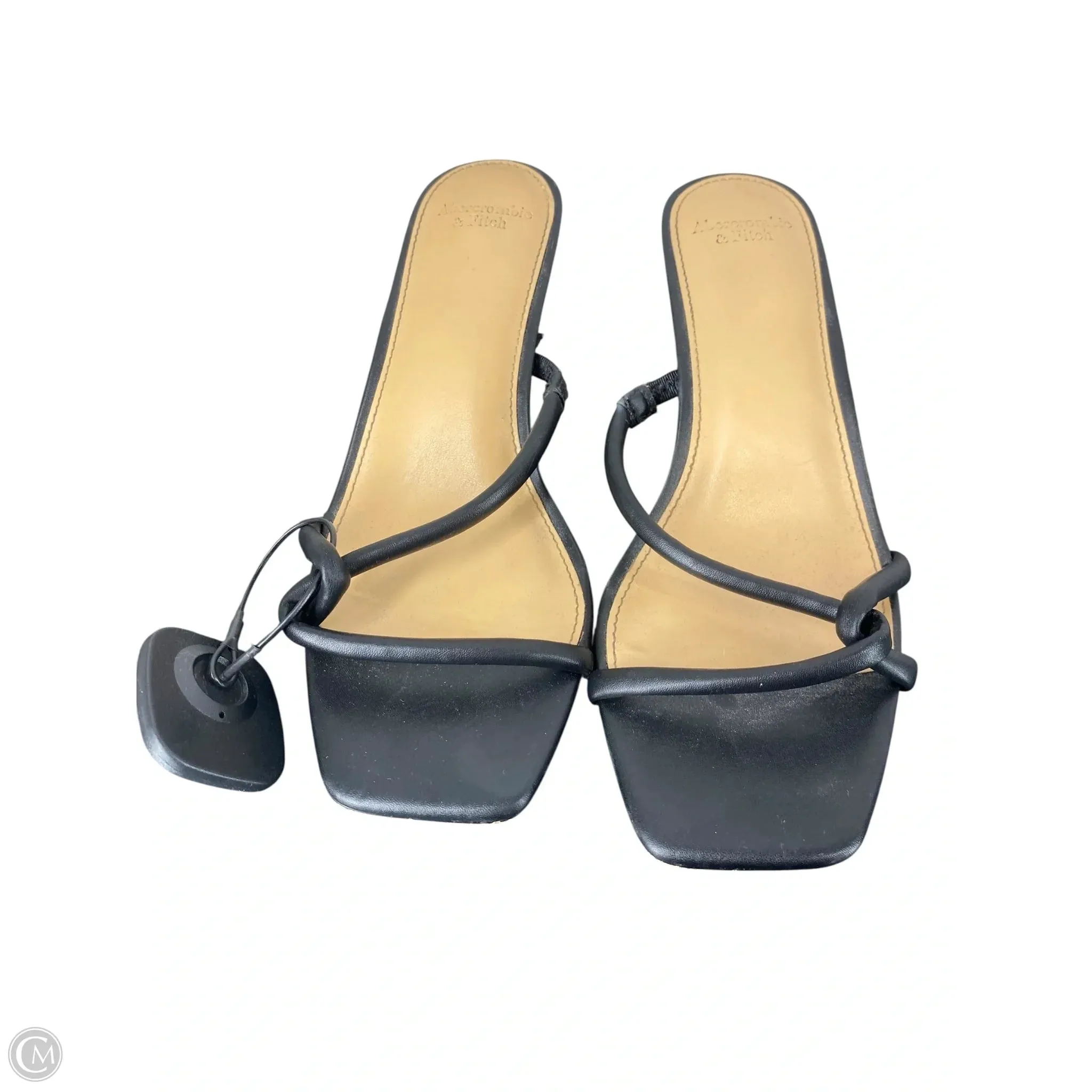 Chic Sandals for Day Supportive Shoes Heels Stiletto By Abercrombie And Fitch In Black, Size: 6.5
