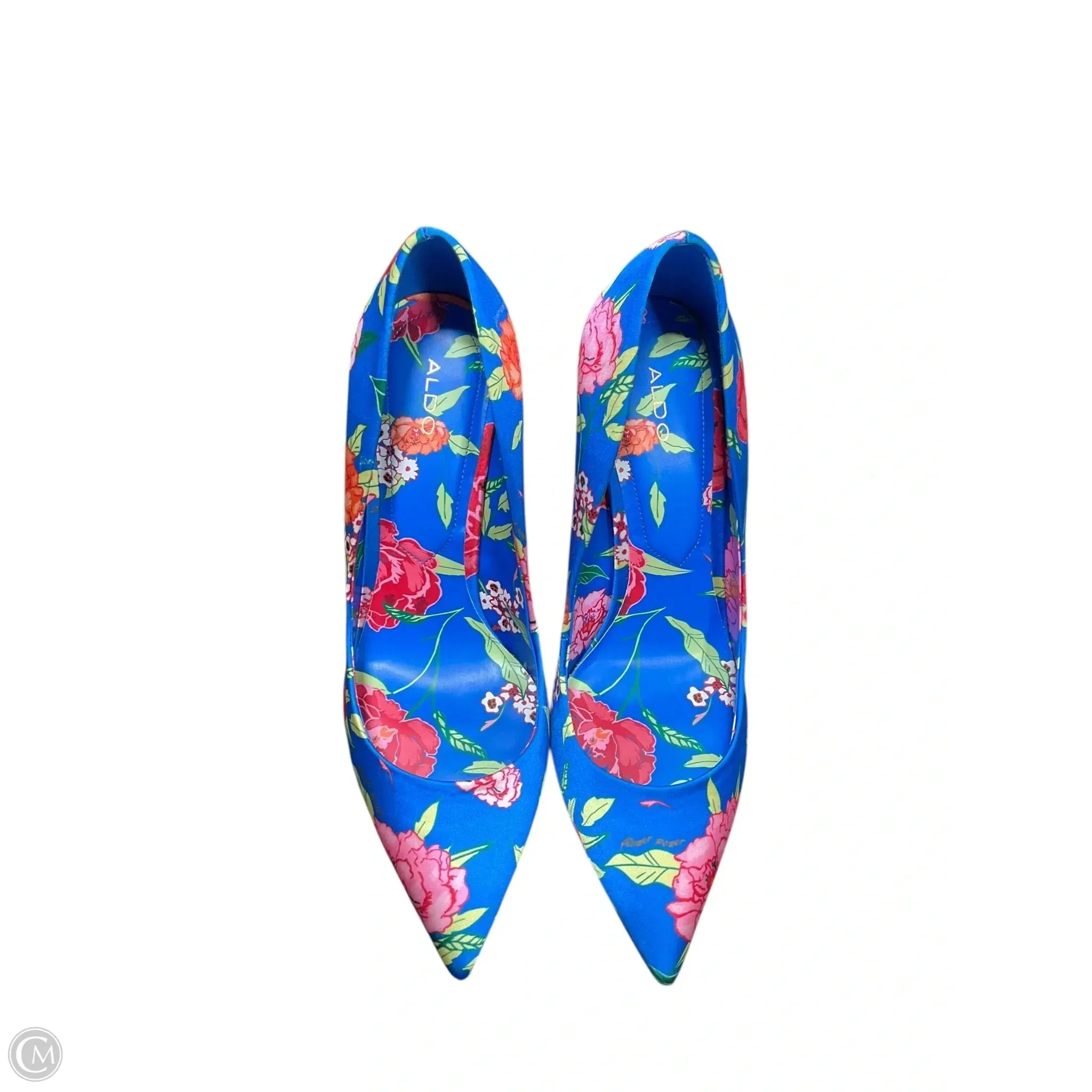 Crystal Heels Shoes Heels Stiletto By Aldo In Floral Print, Size: 10