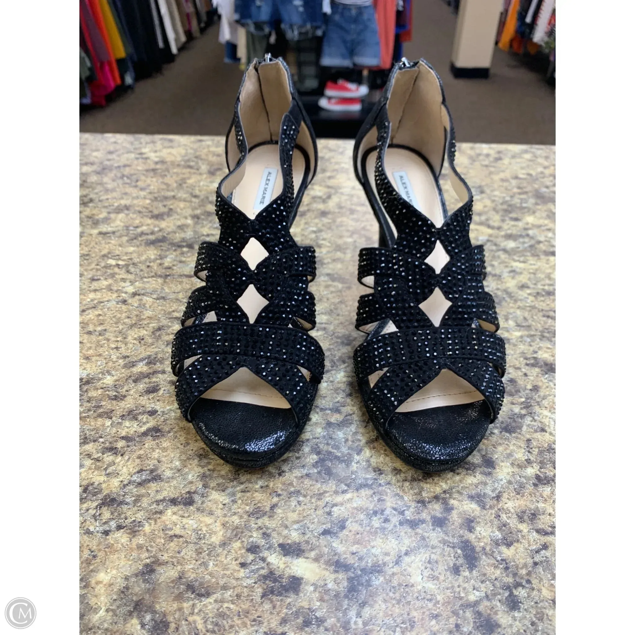Durable Material Stylish Look Shoes Heels Stiletto By Alex Marie In Black, Size: 8.5