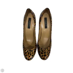 Classic Booties Comfortable Foot Feel Shoes Heels Stiletto By Ann Taylor In Animal Print, Size: 7.5