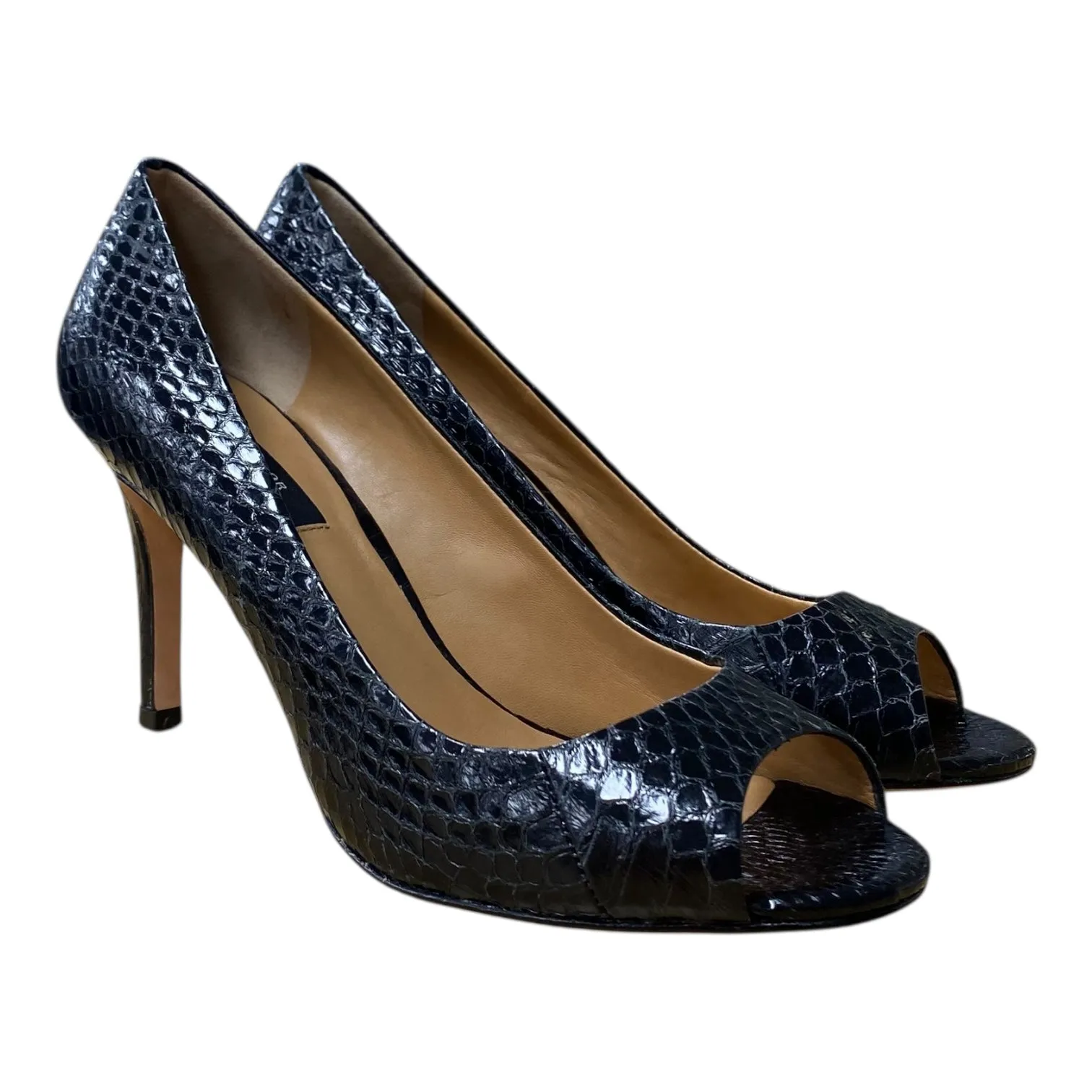 Sleek Sandals Comfortable High Heels Shoes Heels Stiletto By Ann Taylor In Black, Size:7.5