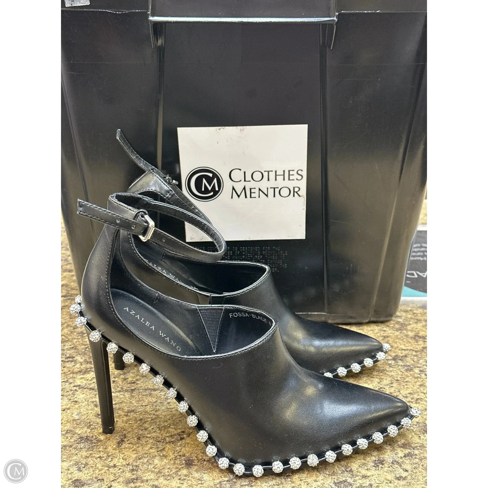 Romantic Wedding Shoes Fashion Trends Shoes Heels Stiletto By Azalea Wang In Black & Silver, Size: 8