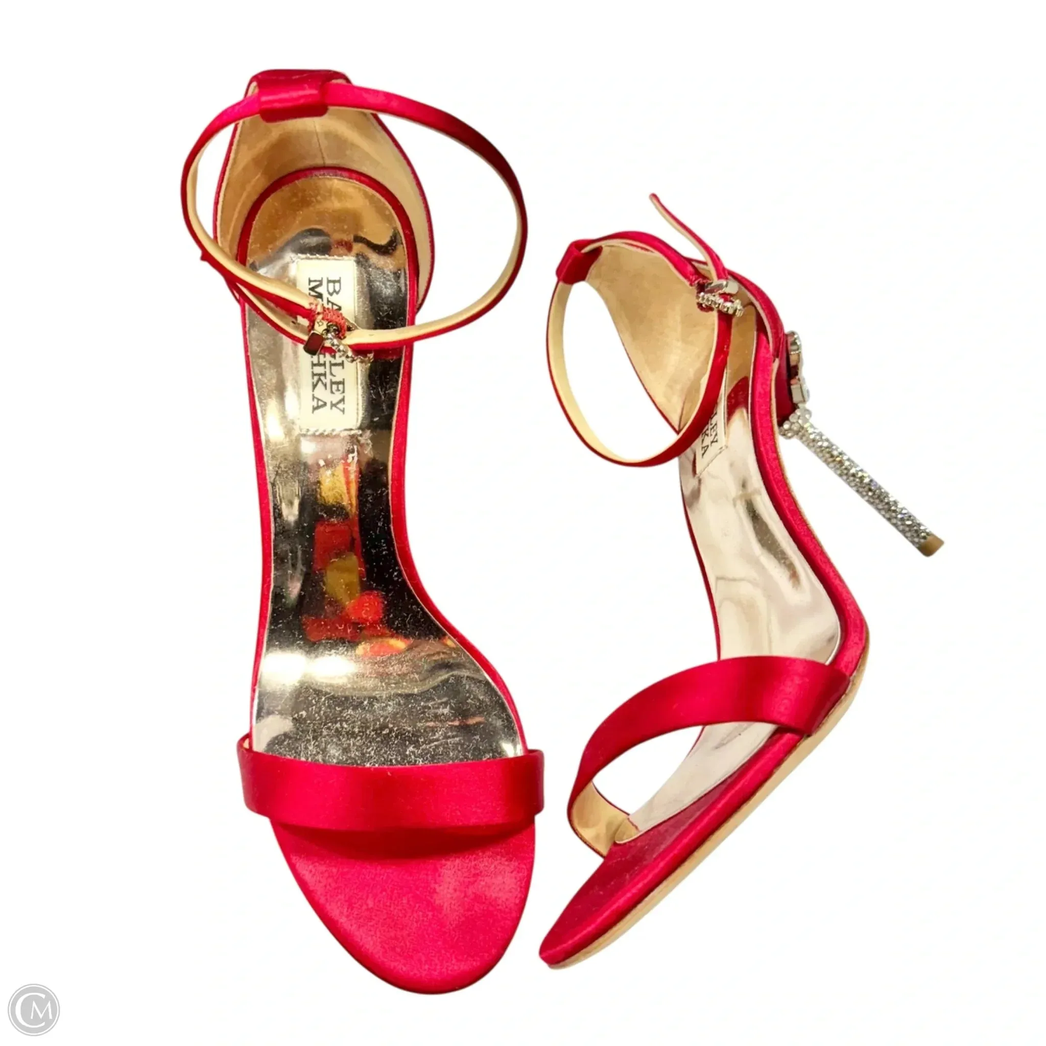 Shoes Heels Stiletto By Badgley Mischka In Red, Size: 7.5 Designer Stilettos