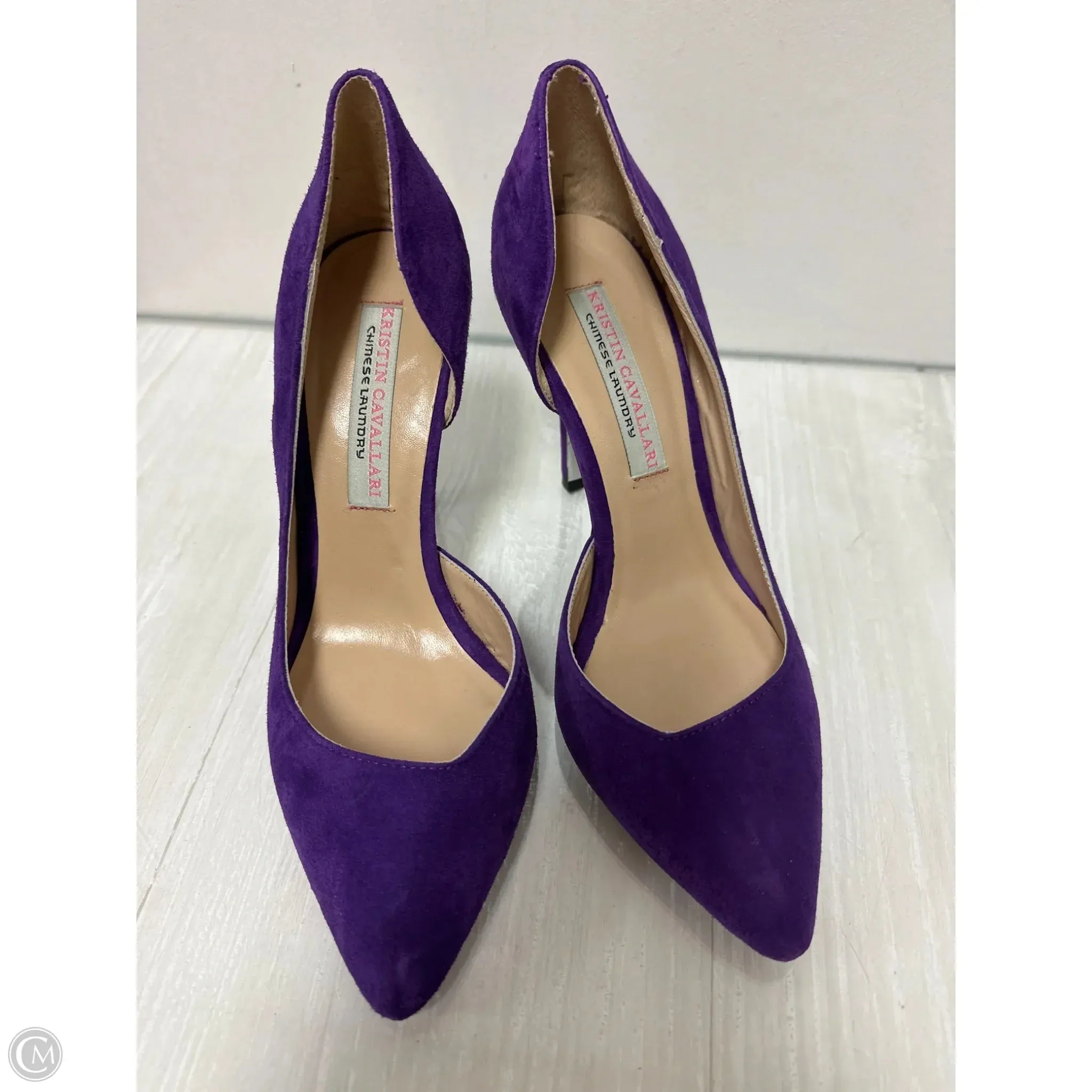 Luxury Heeled Boots Shoes Heels Stiletto By Chinese Laundry In Purple, Size: 9