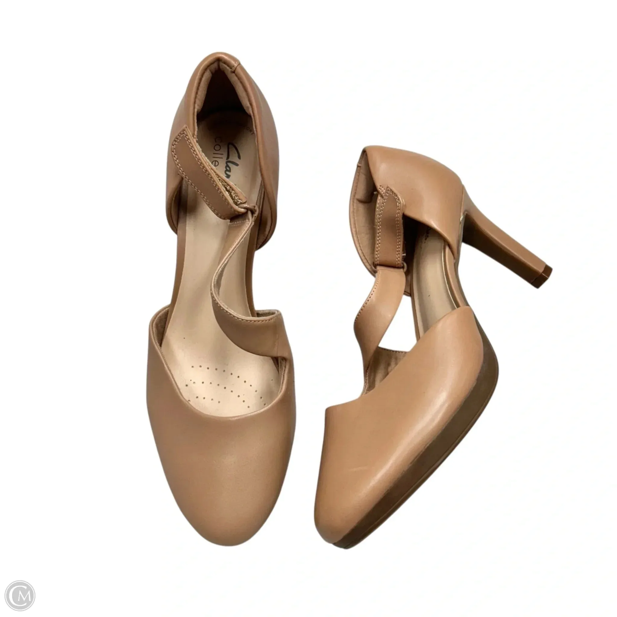 Sharp Edge Shoes Heels Stiletto By Clarks In Tan, Size: 9.5