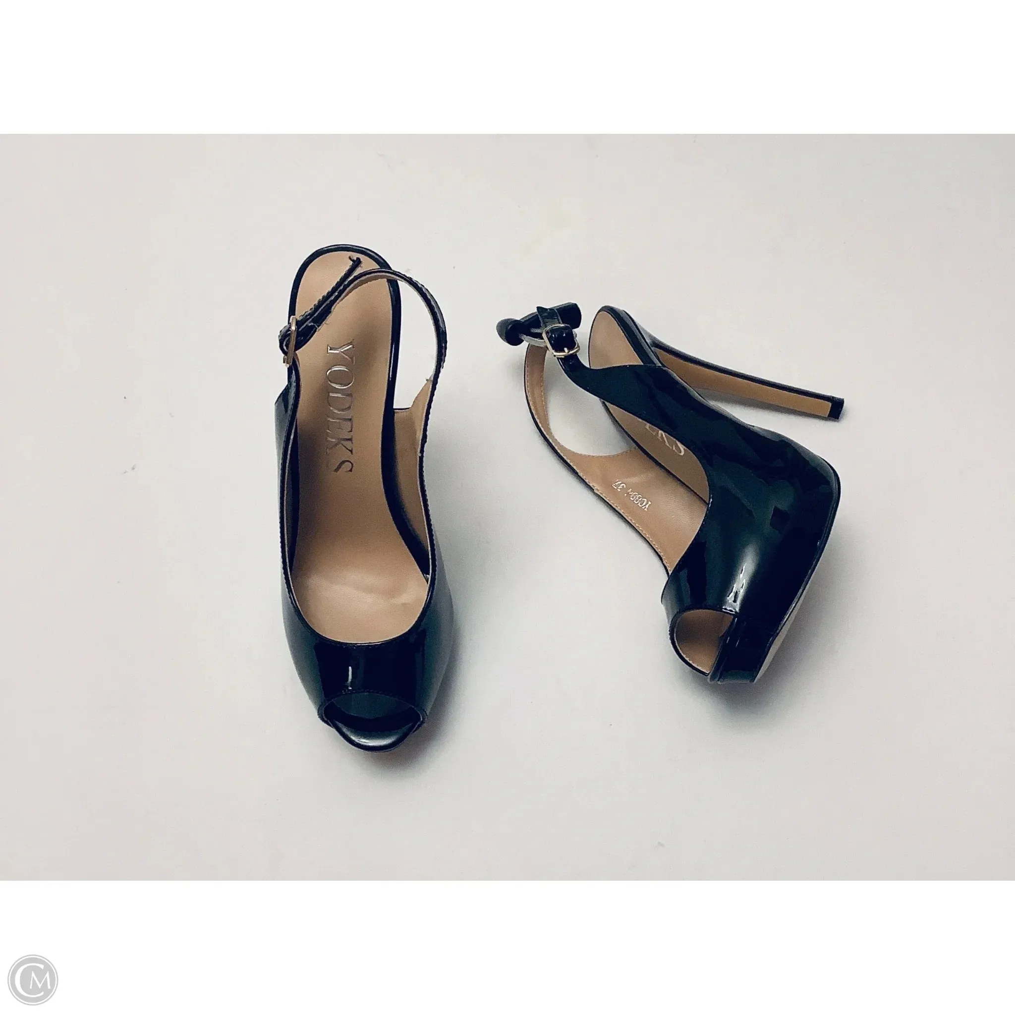 Shoes Heels Stiletto By Clothes Mentor In Black, Size: 7 Floral Design Heels