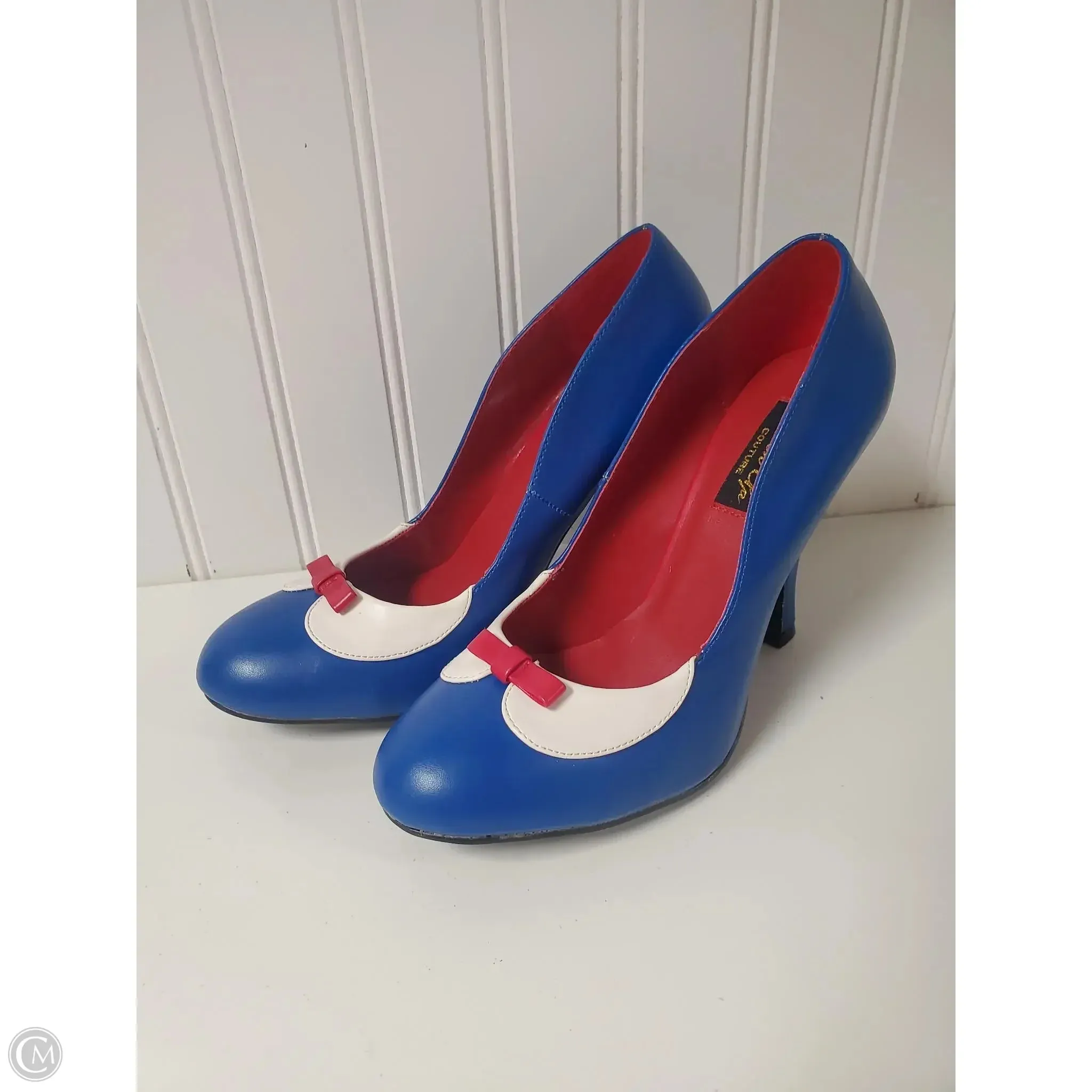 Shoes Heels Stiletto By Clothes Mentor In Blue & Red & White, Size: 6 Pointed Toe Shoes Dressy Stilettos