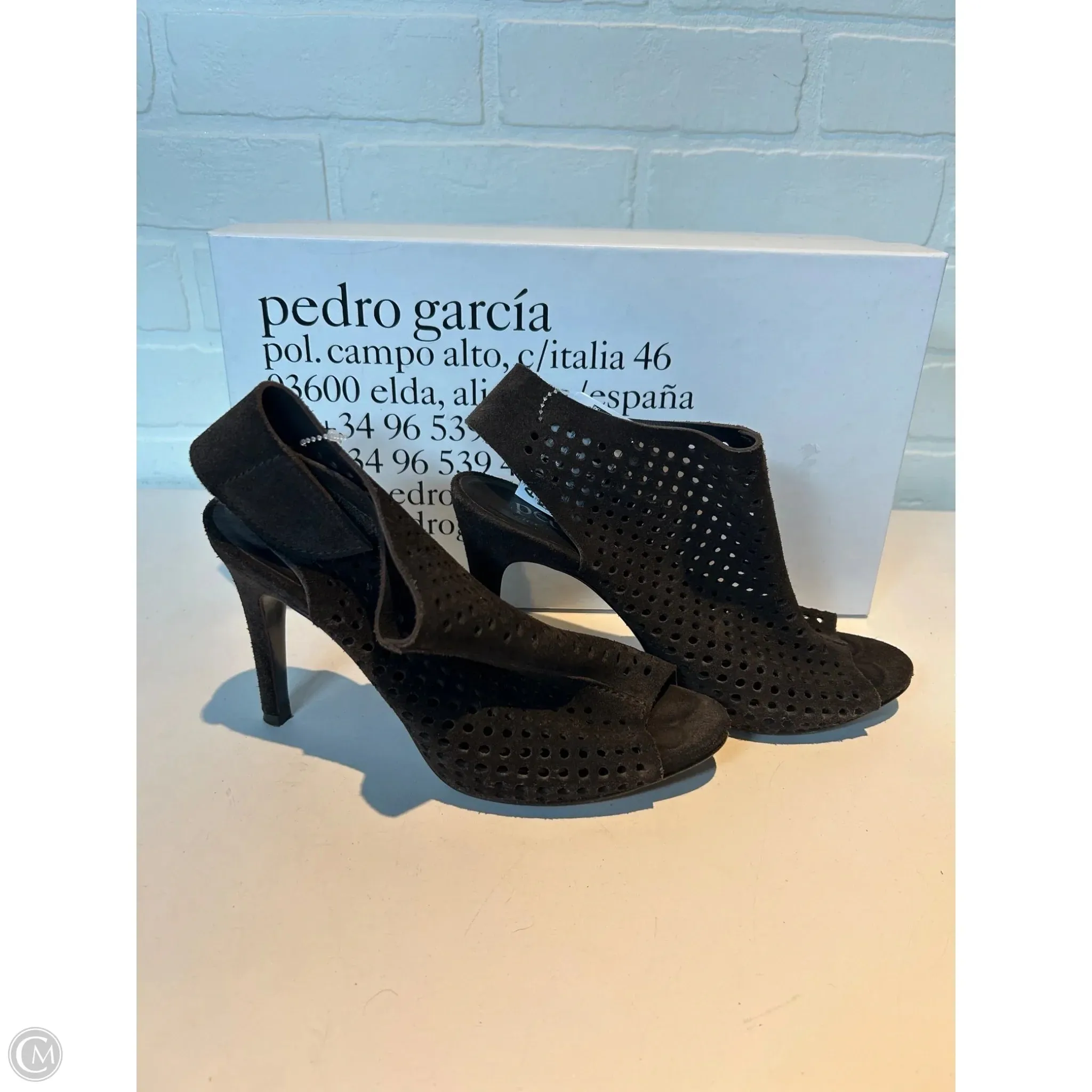 Ankle Strap Metallic Heels Shoes Heels Stiletto By Cma In Brown, Size: 7