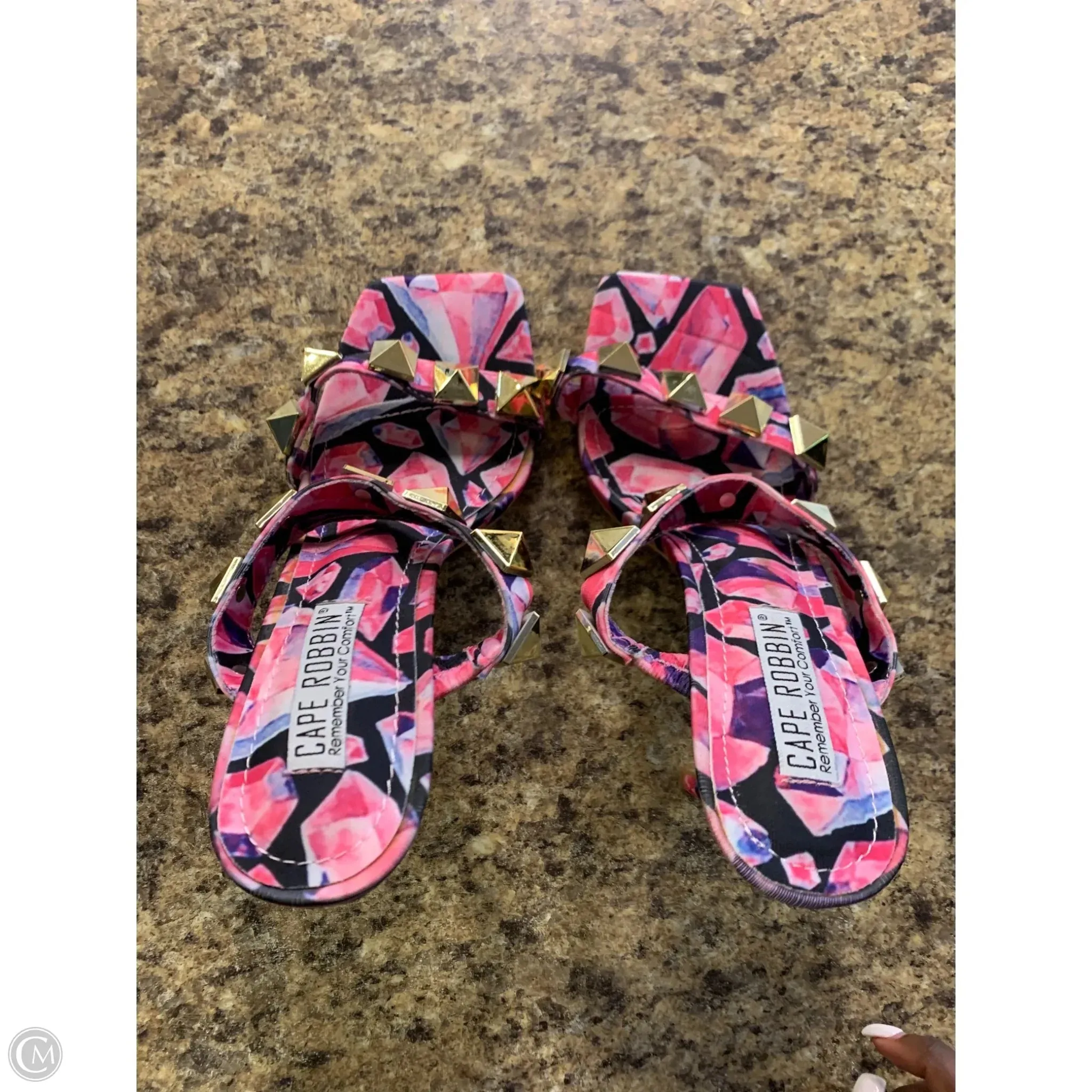 Shoes Heels Stiletto By Cmf In Black & Pink, Size: 8.5 Luxe Heels Slip-On Pumps