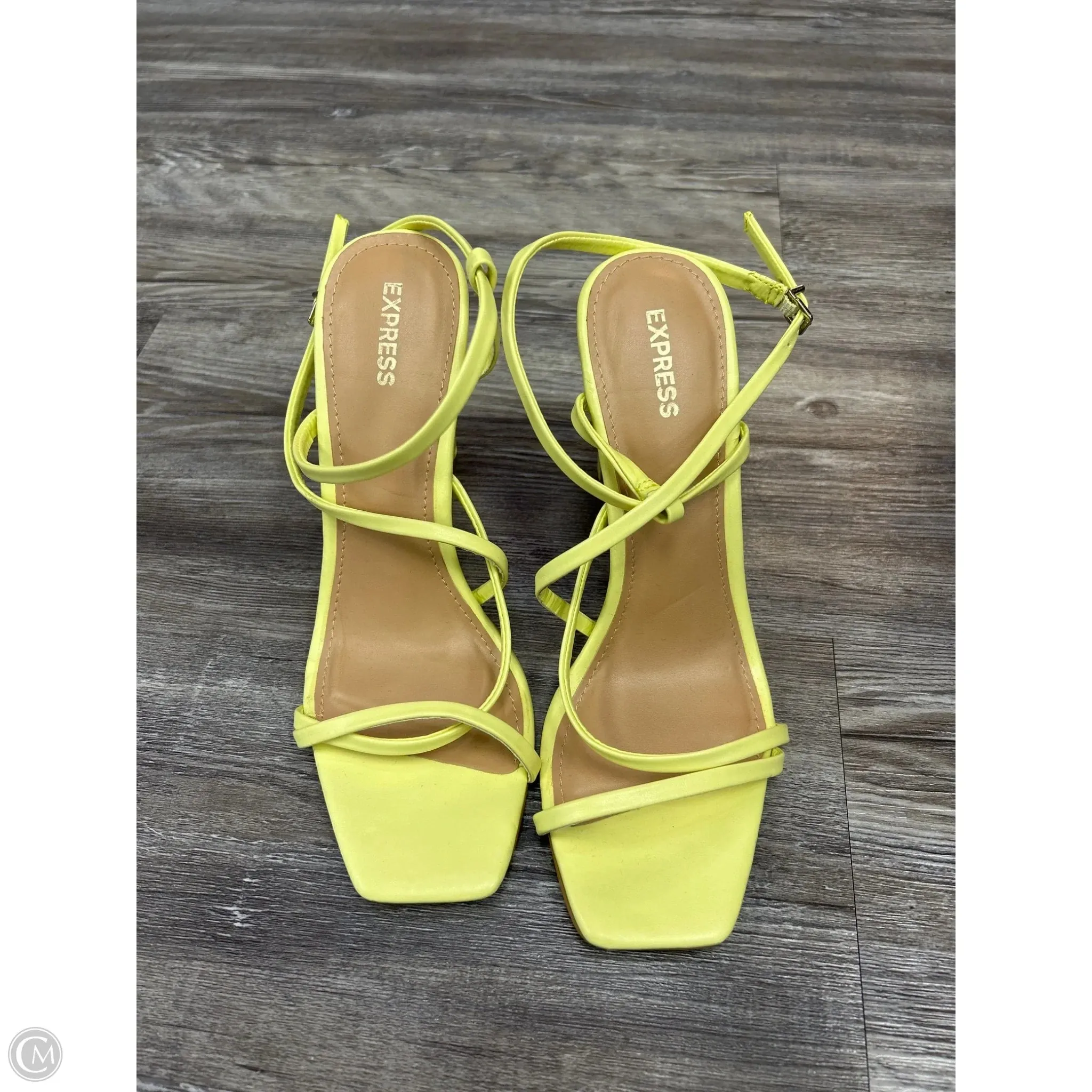 Bridal Flats and Heels Shoes Heels Stiletto By Express In Yellow, Size: 8