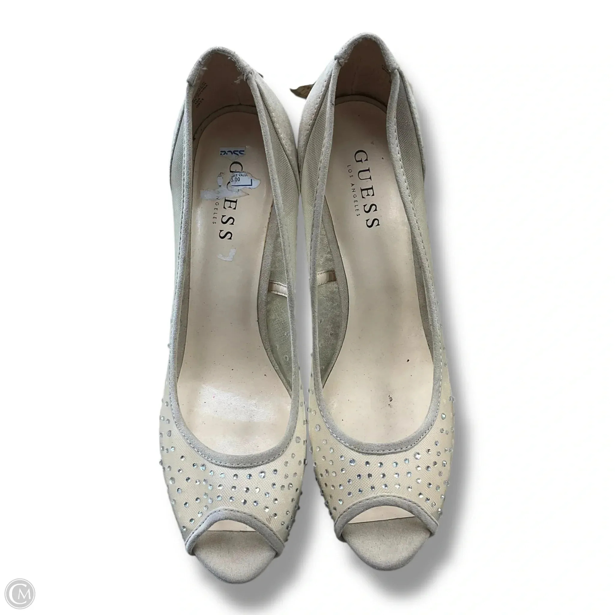 Comfortable foot wrap Shoes Heels Stiletto By Guess In Beige, Size: 11