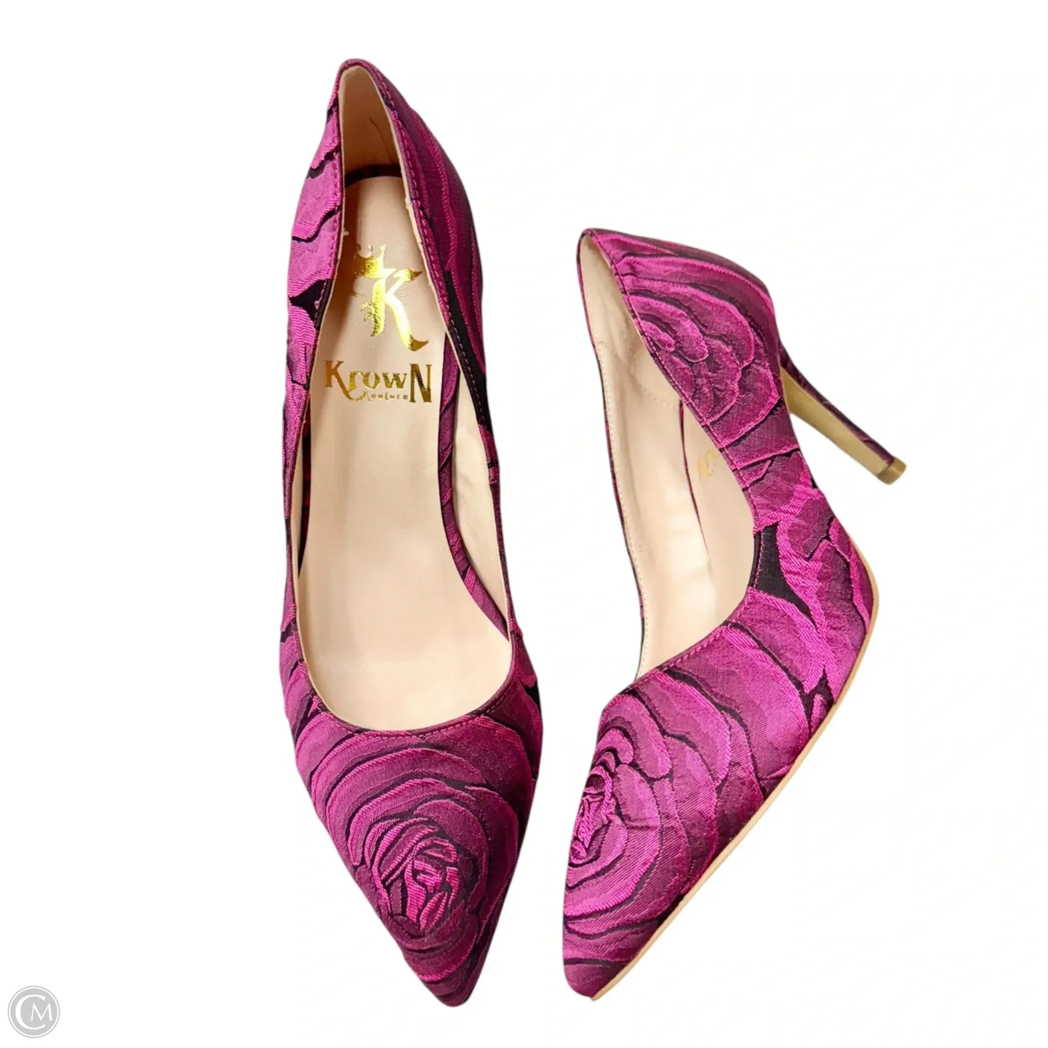 Holiday Sandals Chic Boots Shoes Heels Stiletto By Krown Kouture In Floral Print, Size: 8