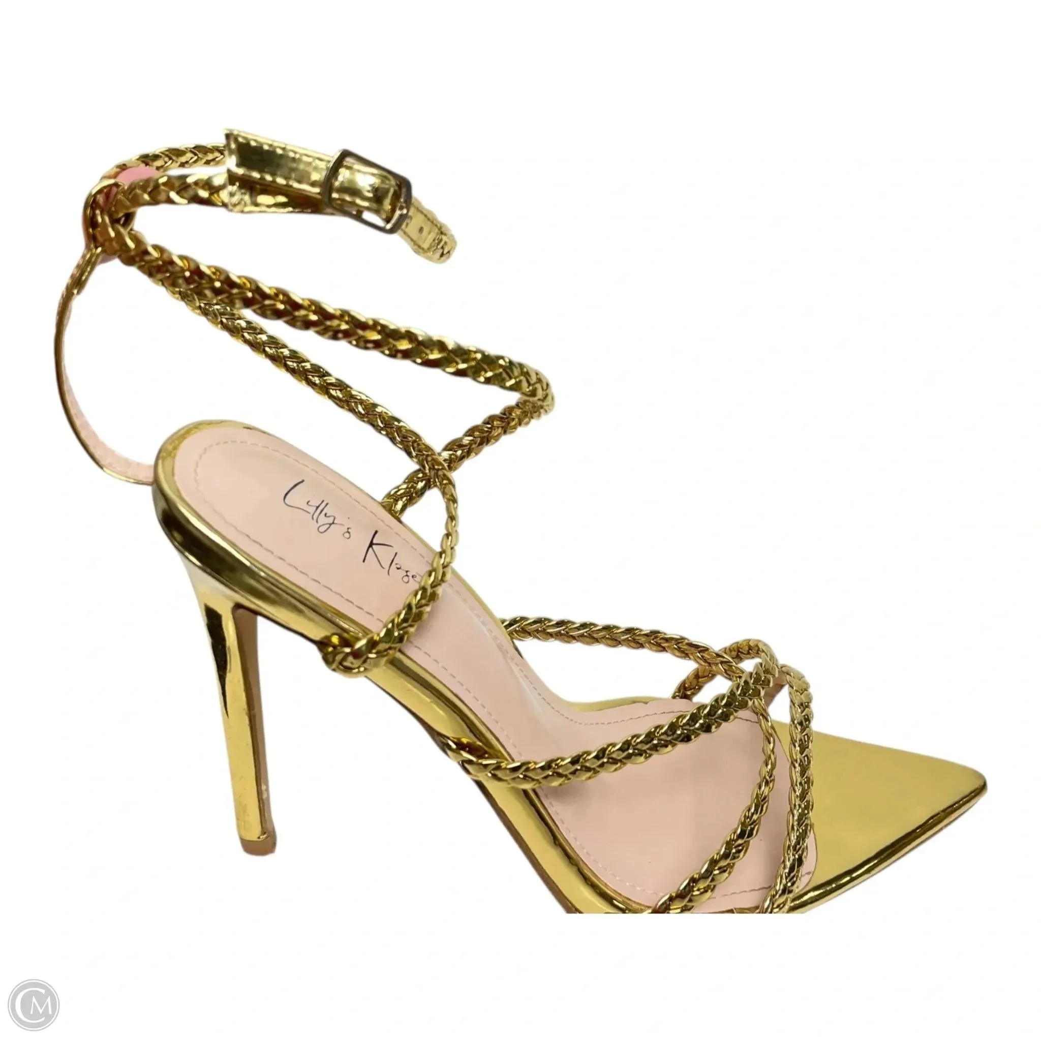 Shoes Heels Stiletto By Lilly??s Kloset In Gold, Size: 8.5 Chic Sandals