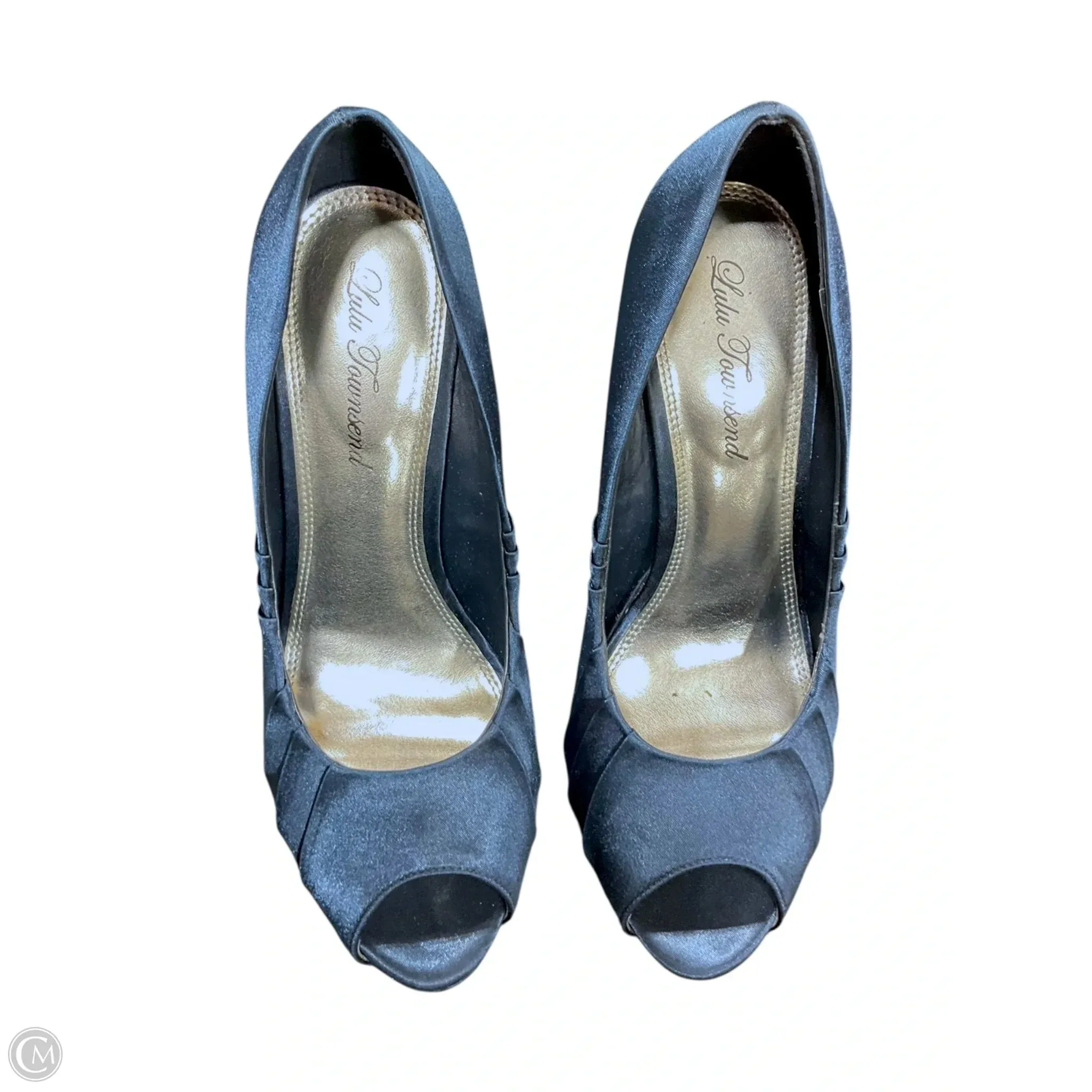 Elastic Strap Easy Clean Shoes Heels Stiletto By Lulu Townsend In Blue, Size: 9
