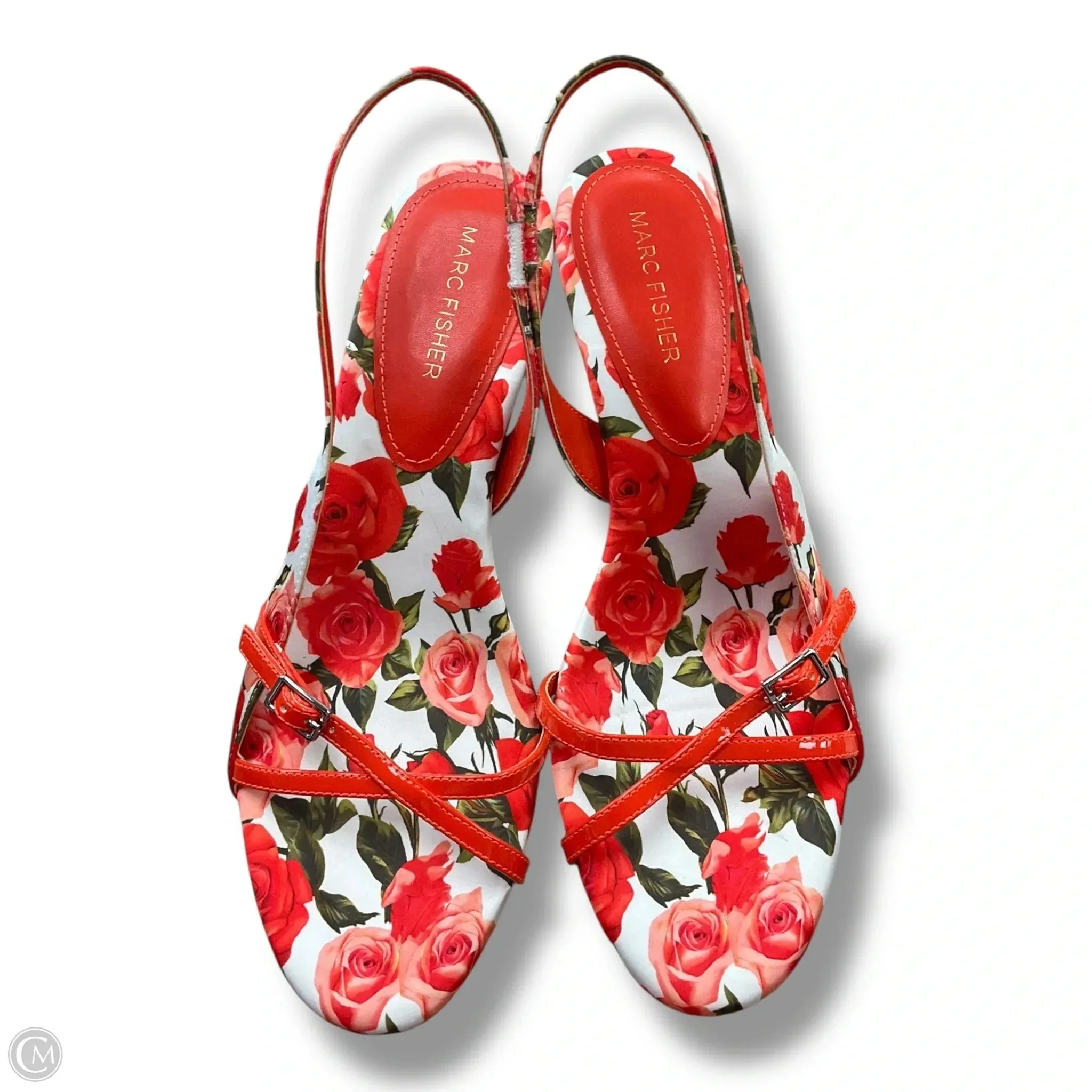 Bold Detail Shoes Heels Stiletto By Marc Fisher In Floral Print, Size: 10