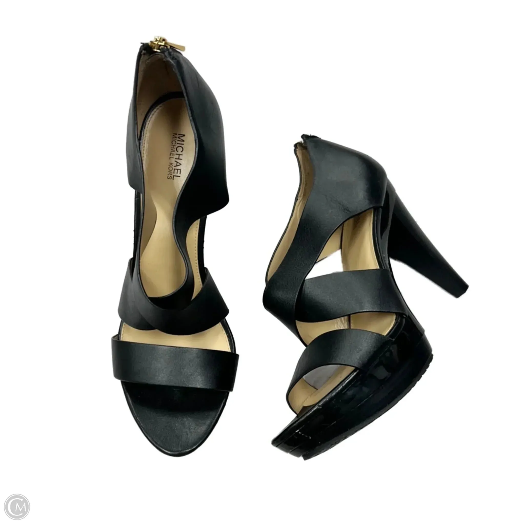 Premium Sandals Shoes Heels Stiletto By Michael By Michael Kors In Black, Size: 10