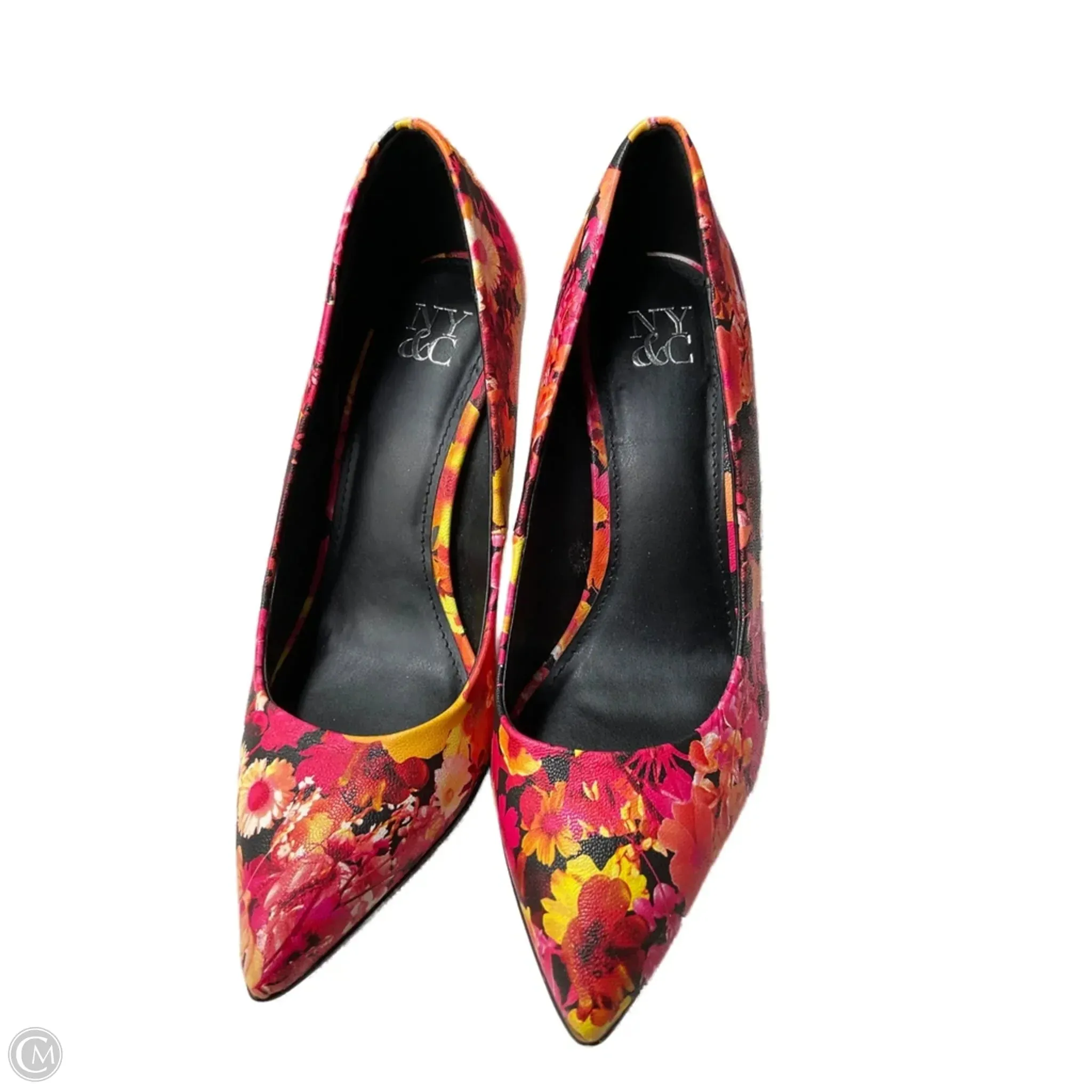 Chic Shoes Smart Edge Shoes Heels Stiletto By New York And Co In Floral Print, Size: 8.5