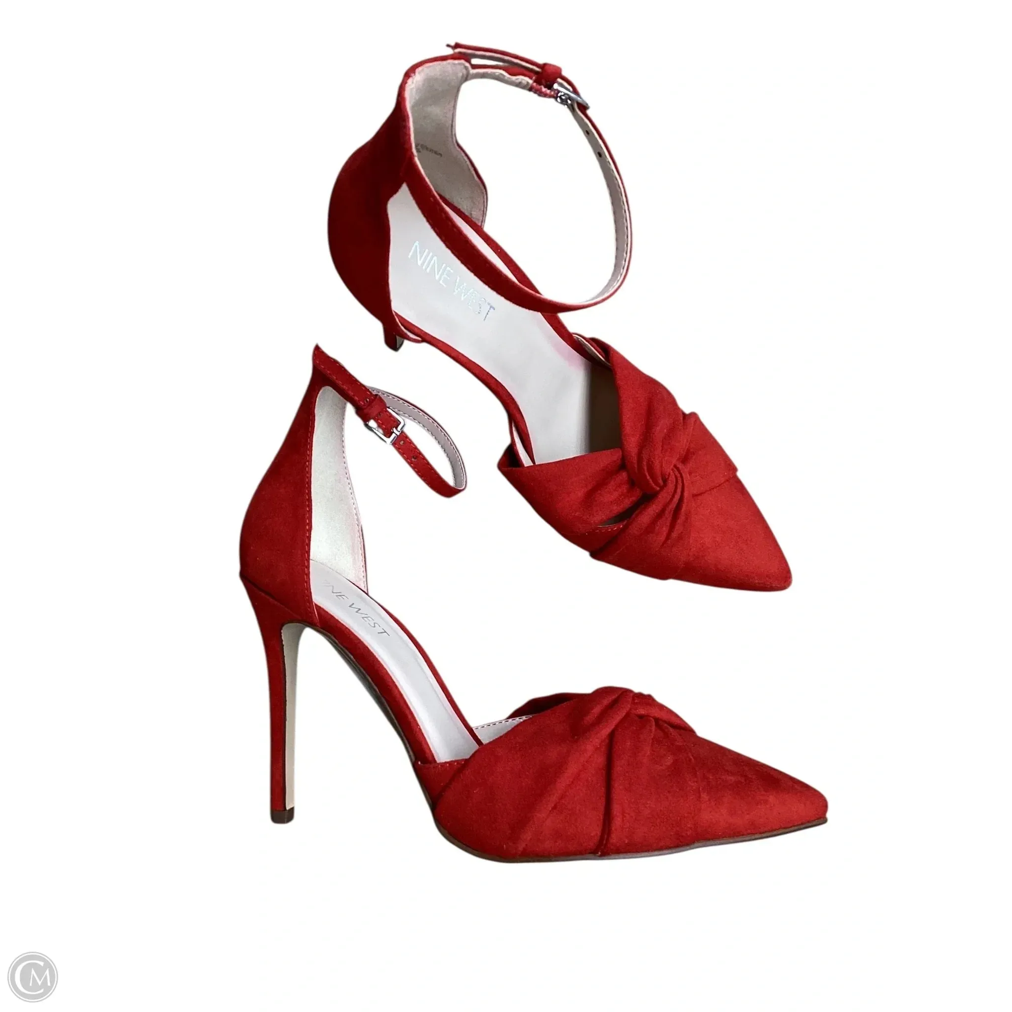 Polished Style Shoes Heels Stiletto By Nine West In Red, Size: 7.5