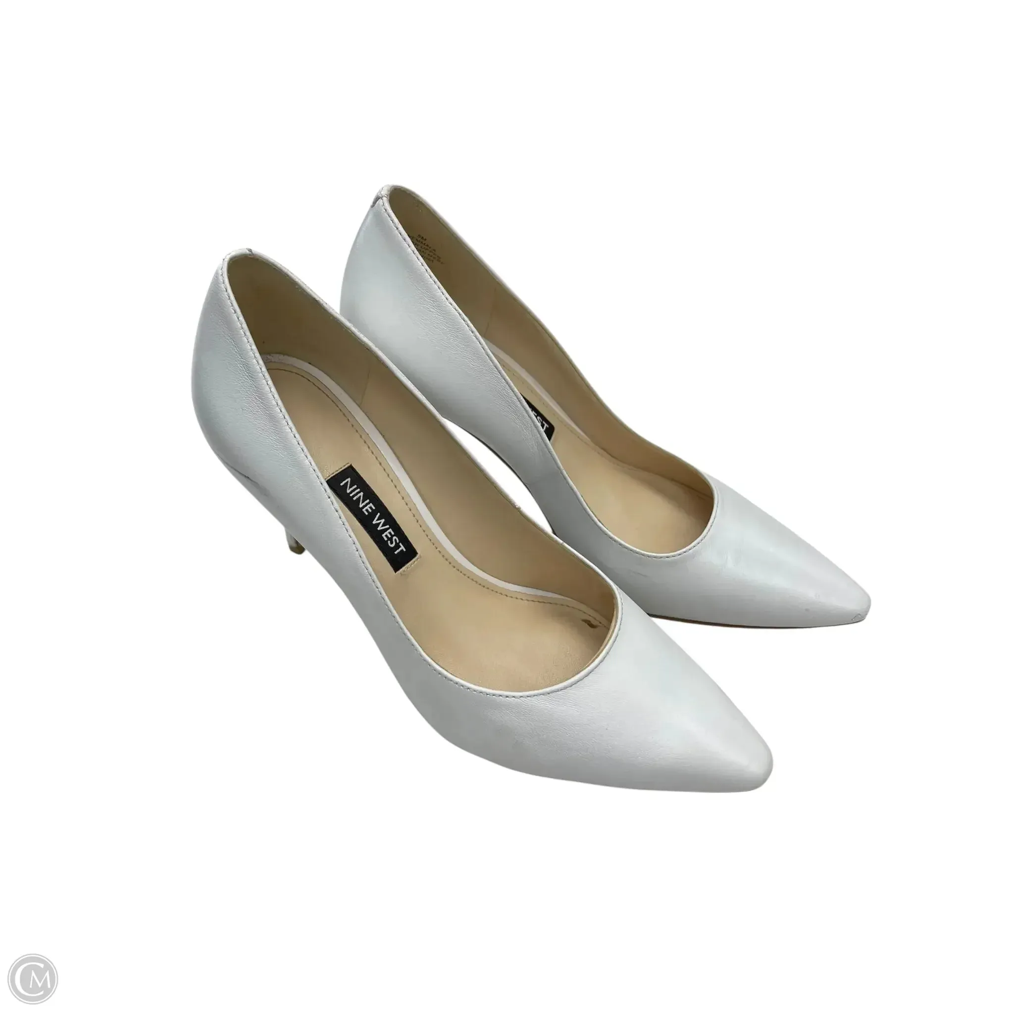 Vintage Pumps Shoes Heels Stiletto By Nine West In White, Size: 5
