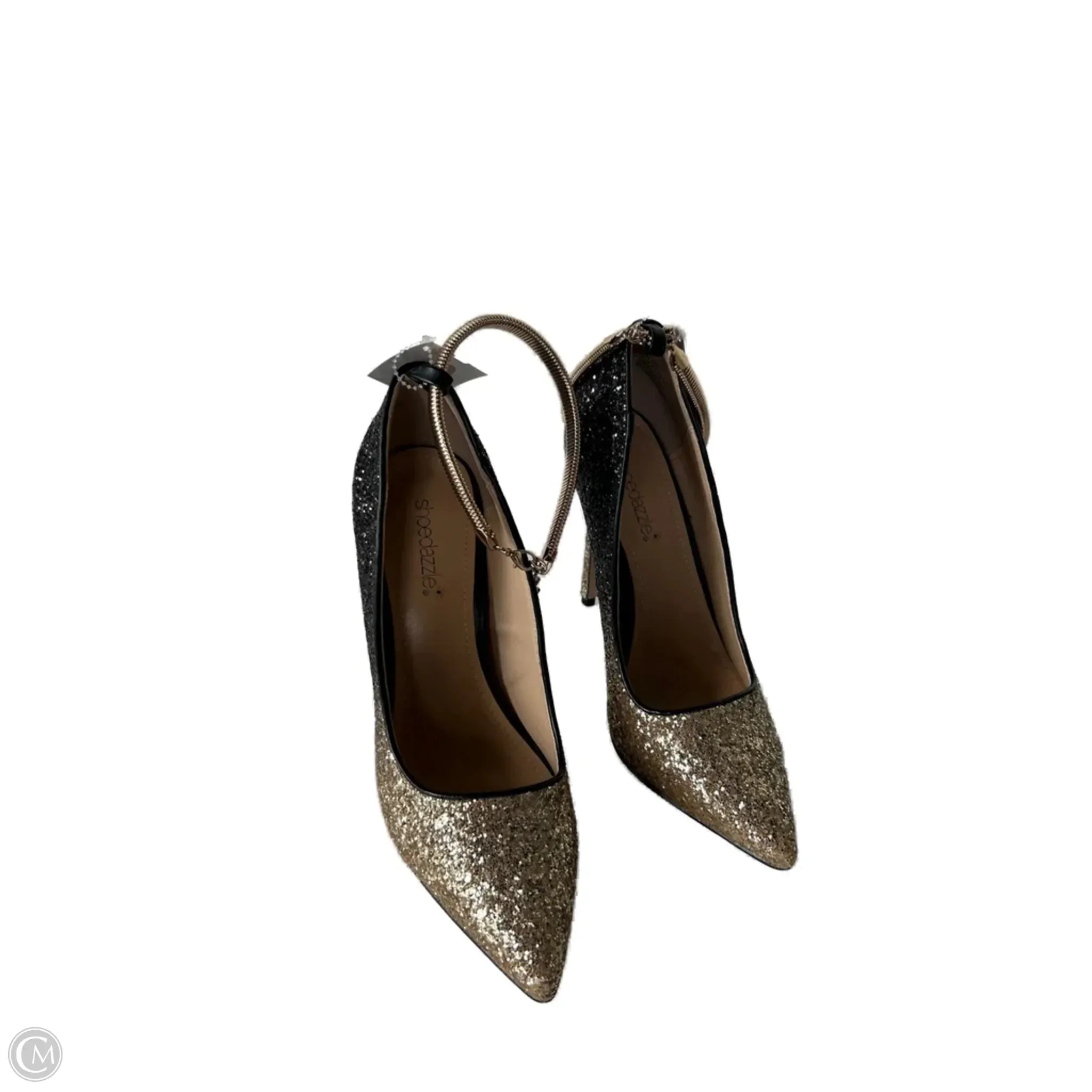 Shoes Heels Stiletto By Shoedazzle In Black & Gold, Size: 9.5 Smart Office Shoes
