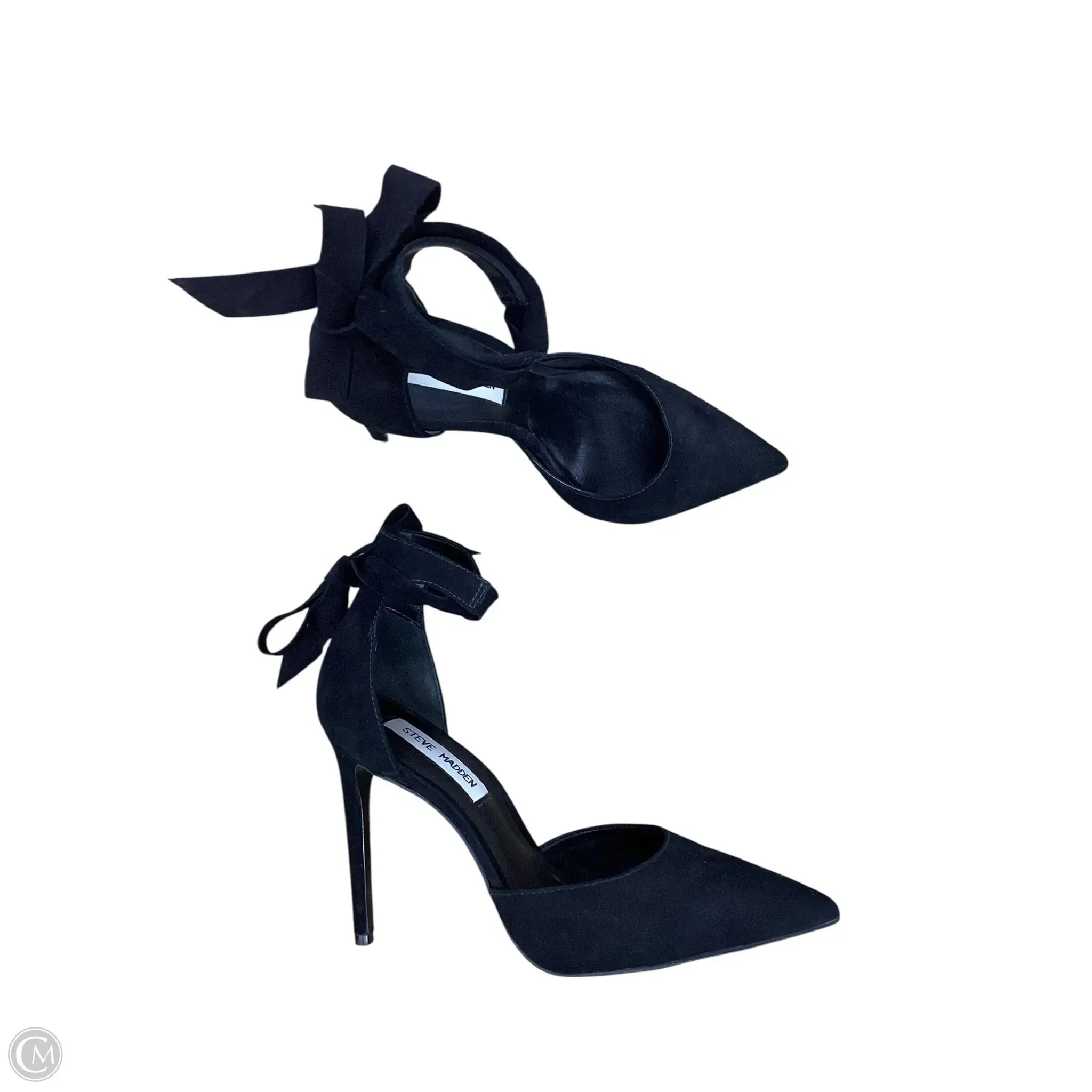 portable Shoes Heels Stiletto By Steve Madden In Black, Size: 7.5
