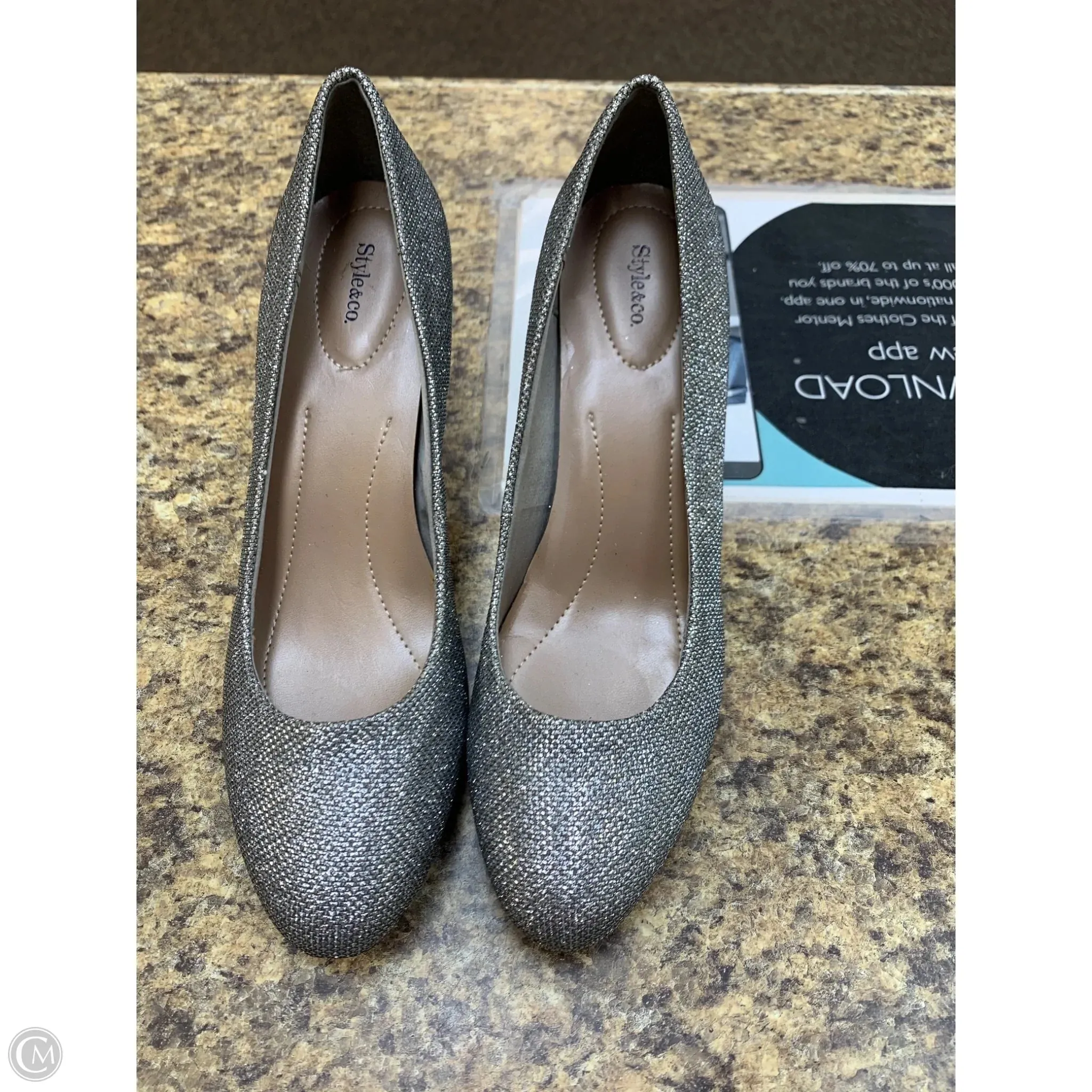 Shoes Heels Stiletto By Style And Company In Silver, Size: 9 Dressy Footwear True Fit