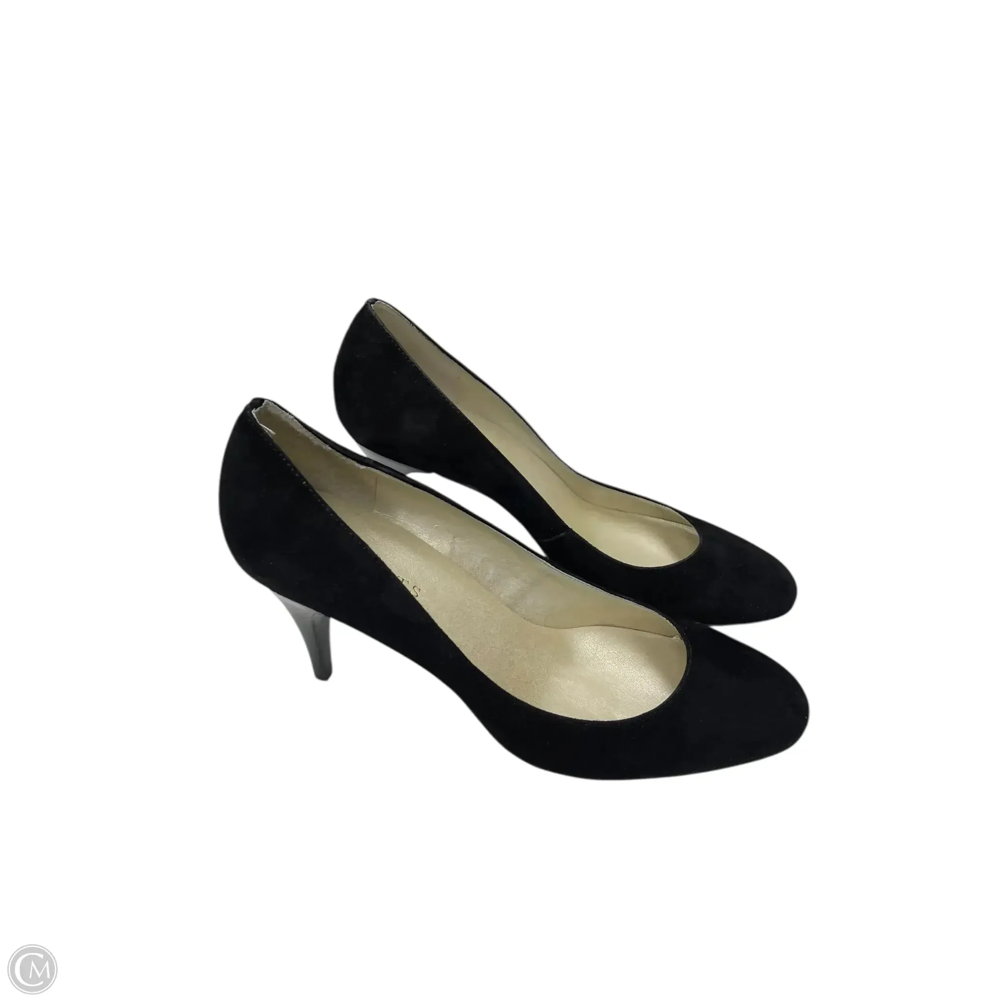 Patent Look Dressy Sandals Shoes Heels Stiletto By Talbots In Black, Size: 8.5