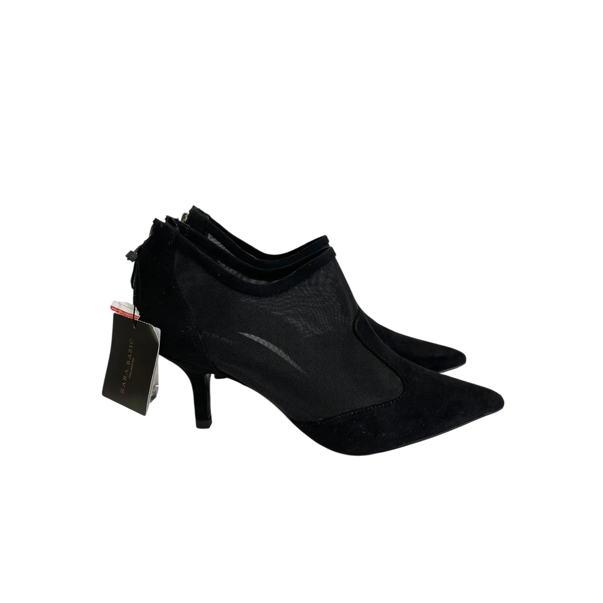 Light Design Shoes Heels Stiletto By Zara Basic In Black, Size:6.5
