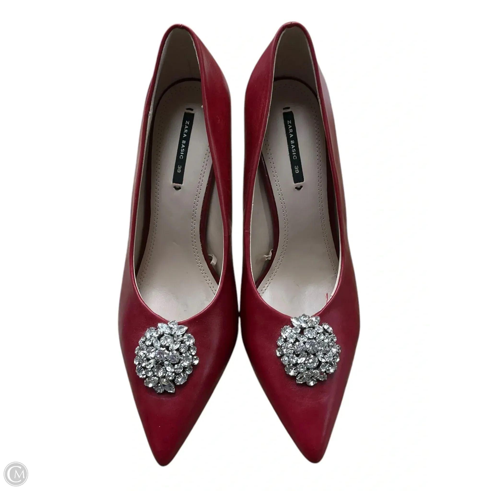 Shoes Heels Stiletto By Zara Basic In Red, Size: 8.5 Flexible