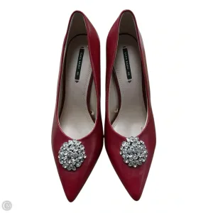Shoes Heels Stiletto By Zara Basic In Red, Size: 8.5 Flexible