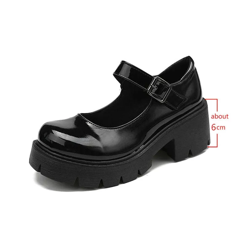 Shoes Women heels mary janes platform Lolita shoes on heels Pumps Women&#39;s Japanese Style Vintage Girls High Heel shoes for women