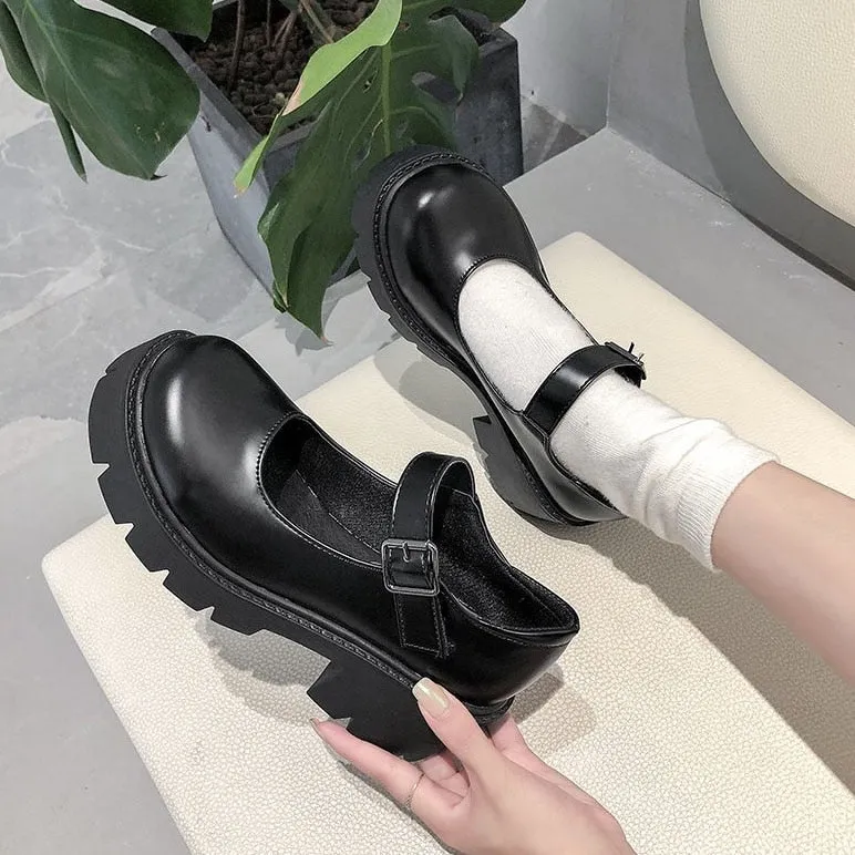 Shoes Women heels mary janes platform Lolita shoes on heels Pumps Women&#39;s Japanese Style Vintage Girls High Heel shoes for women