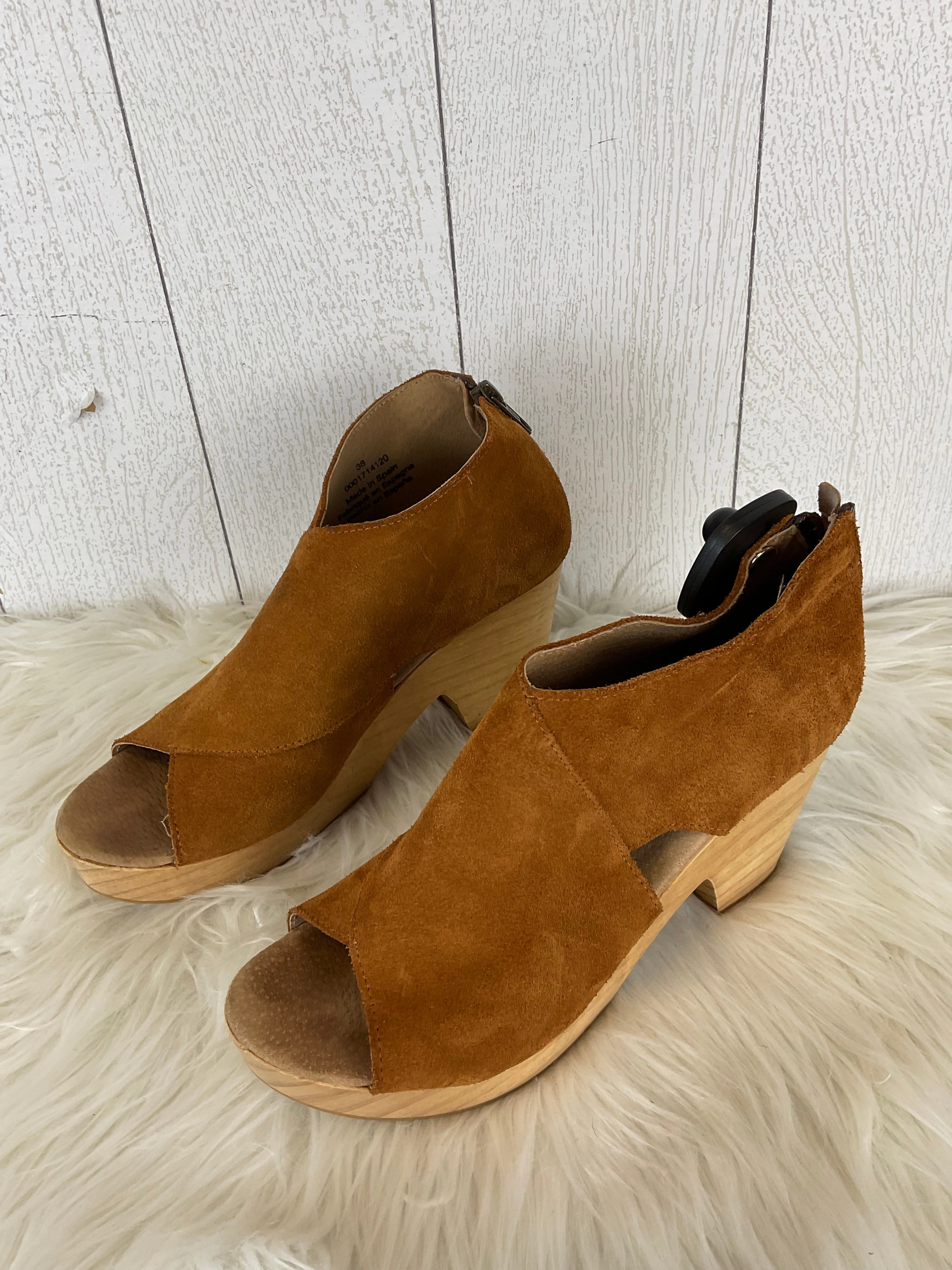 Shoes Heels Block By Free People In Tan, Size: 8 All Occasion Gold High Heeled Sandals